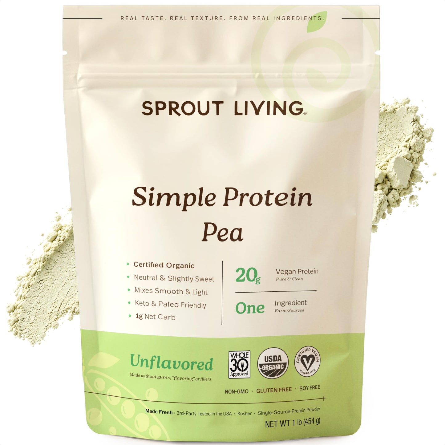 Sprout Living Organic Pea Protein Powder 16 oz