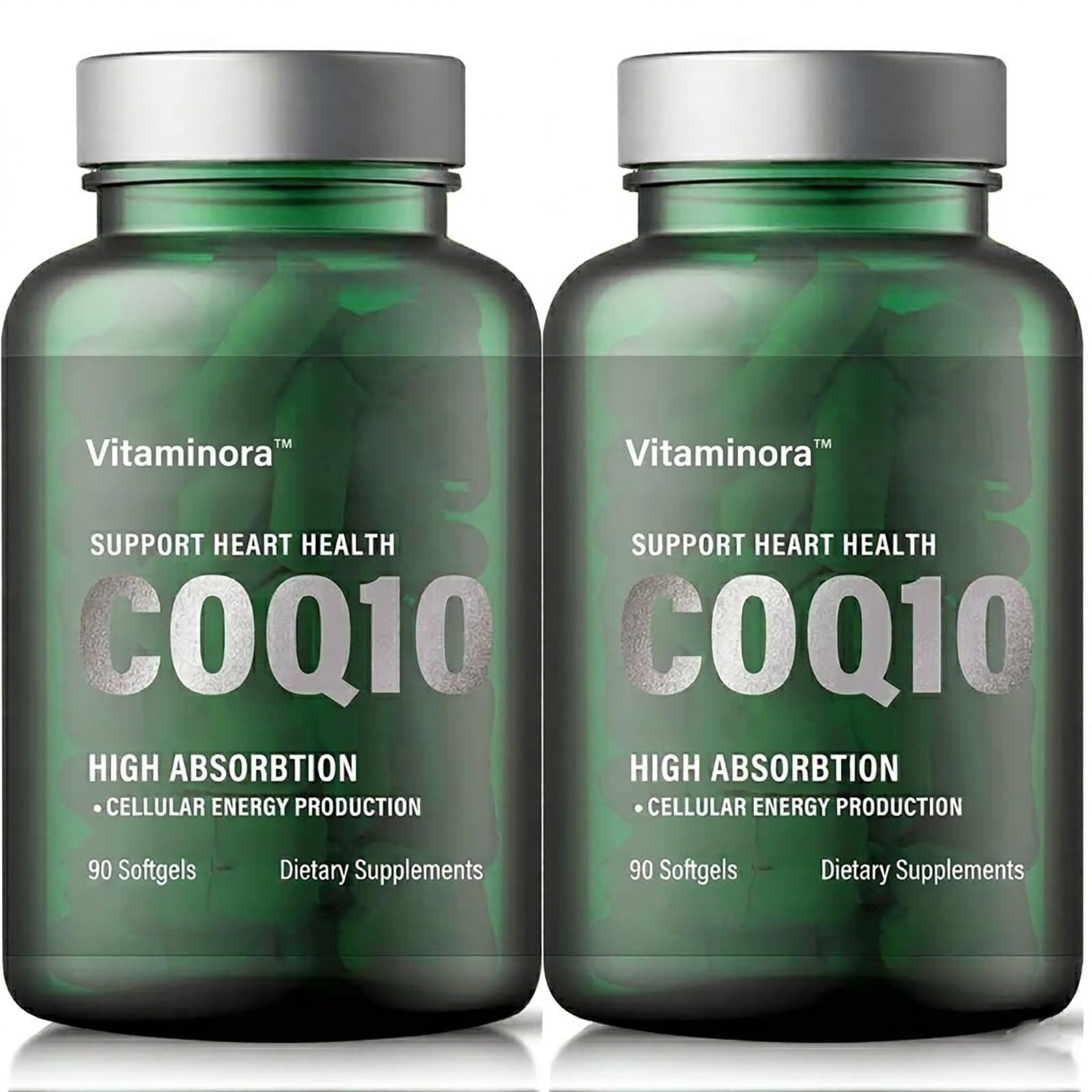Vitaminora CoQ10 300mg Softgels, High Potency Ubiquinone, 180 Count