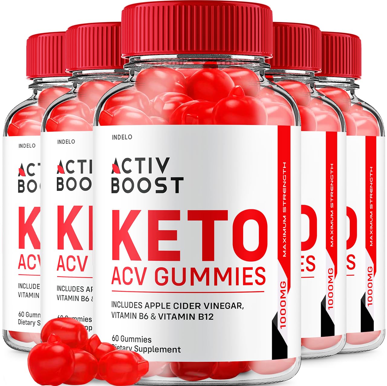 Indelo Activ Boost Keto ACV Gummies, 300 Gummies