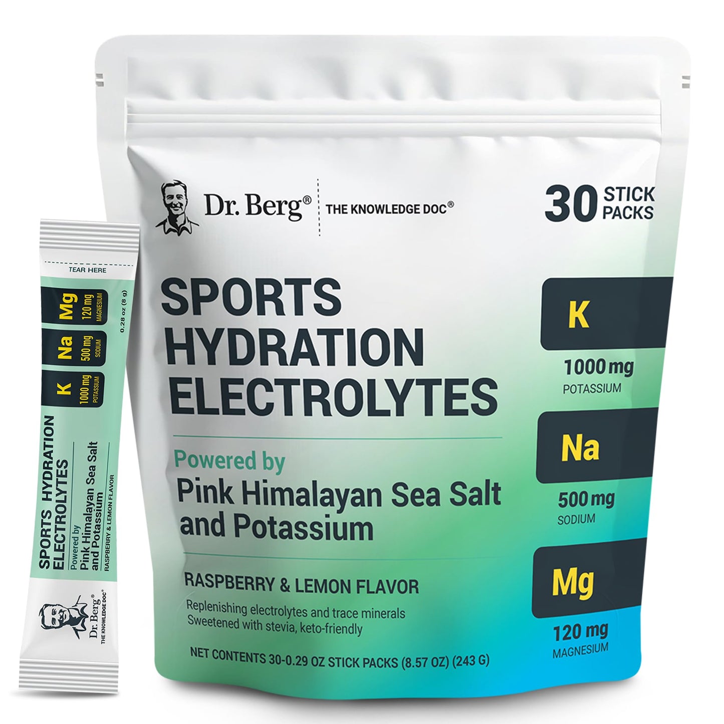 Dr. Berg Nutritionals Sports Hydration Electrolytes Powder, 8.47 Ounce