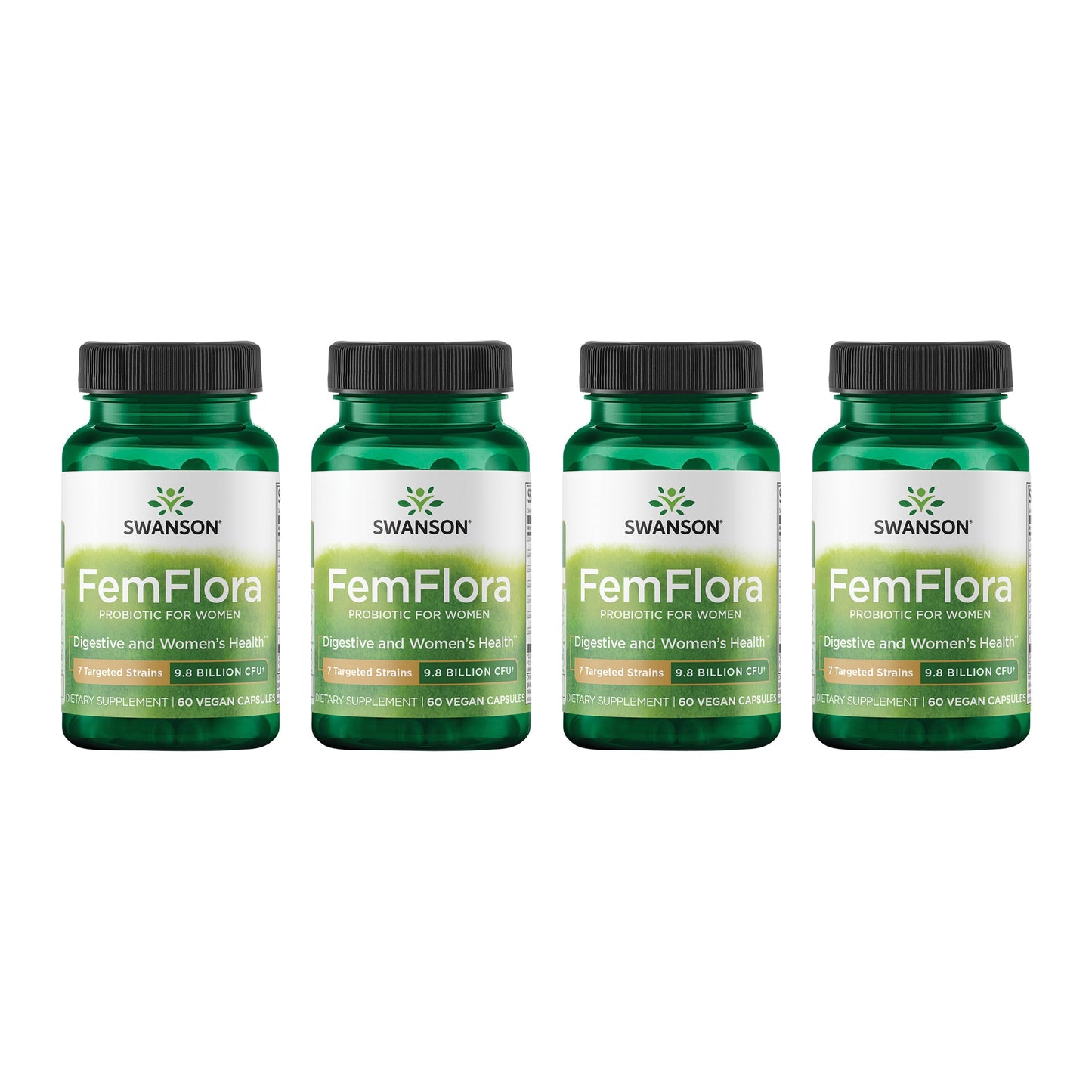 Swanson FemFlora Women's Probiotic for Feminine Digestive, Urinary, and Vaginal Health Support 240 Capsules