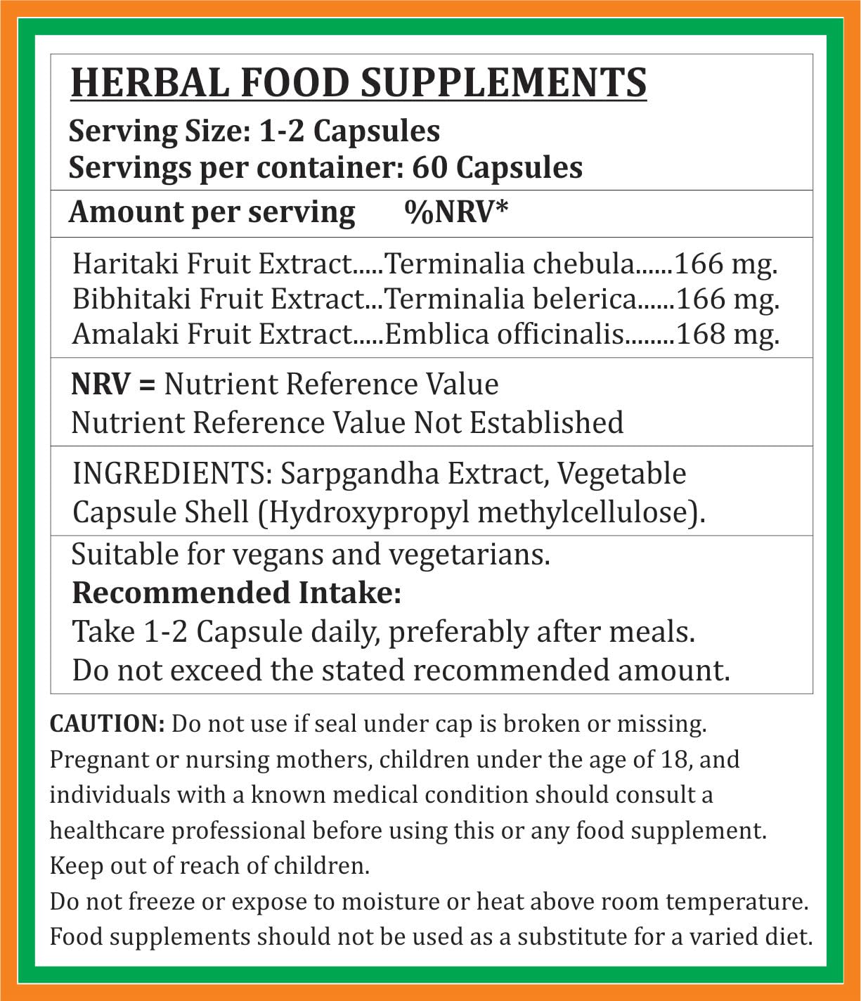 Satya Naturals Triphala Forte Capsules 500 mg, 120 Count