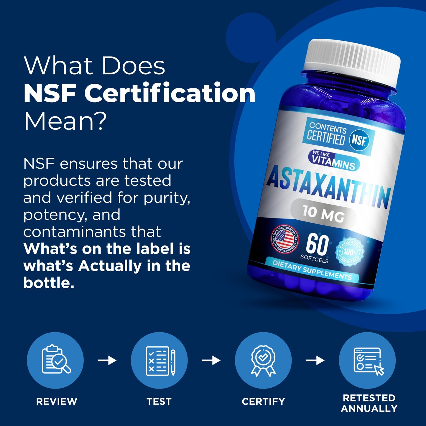 We Like Vitamins Astaxanthin Supplement Softgels, 60 Softgels