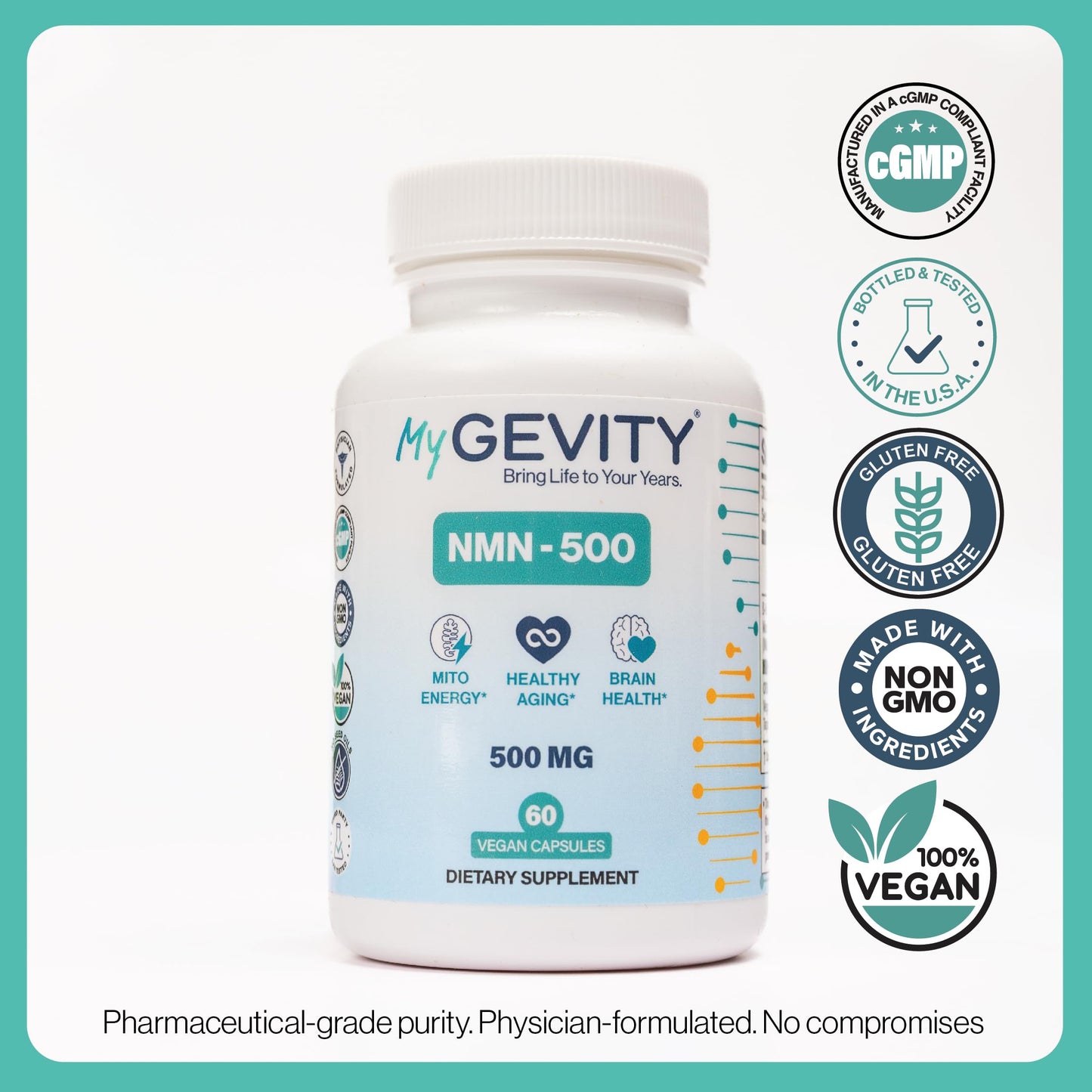 MyGevity NMN 500mg Capsule, 60 Count