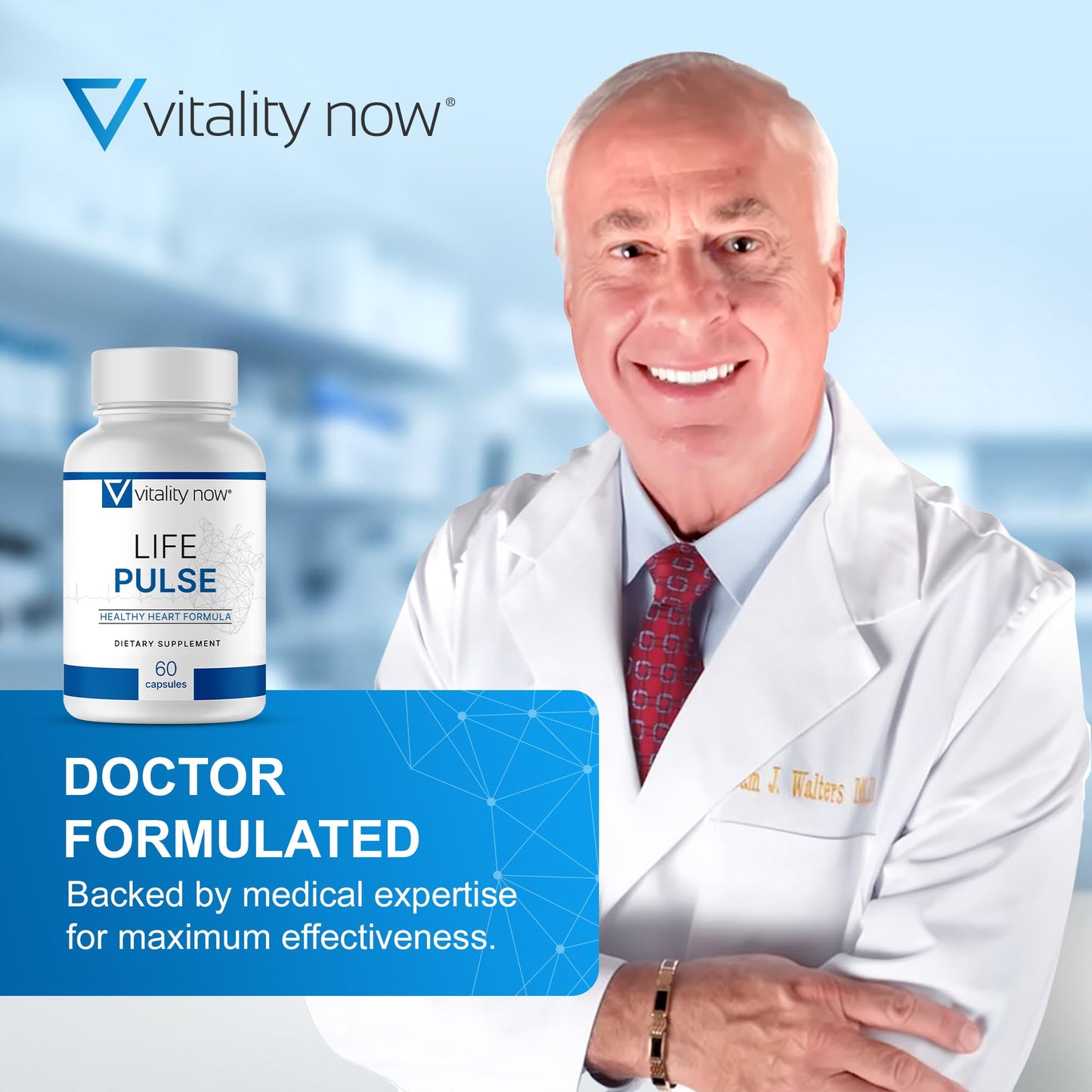 Vitality Now Life Pulse Natural Heart Health Supplement Capsule 60 Count