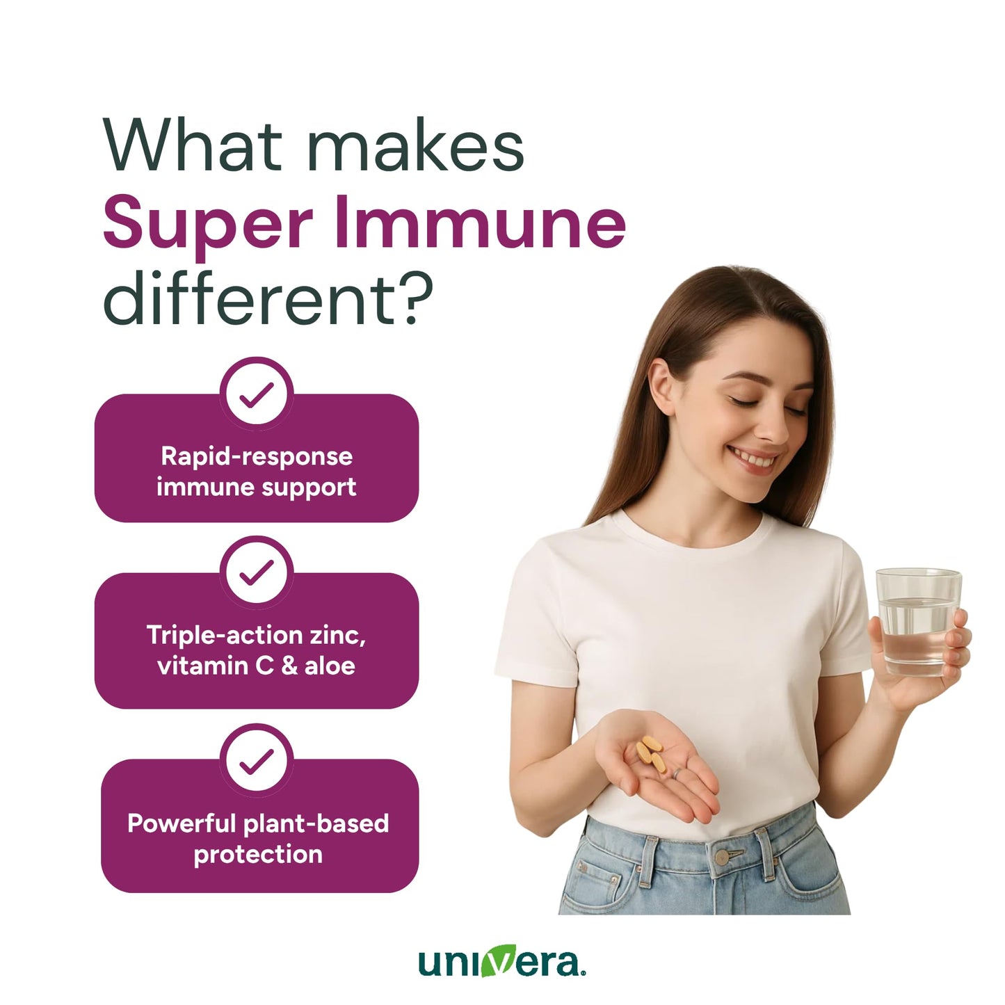 Univera Super Immune Premium Herbal Formula for Immune Health 90 Tablets