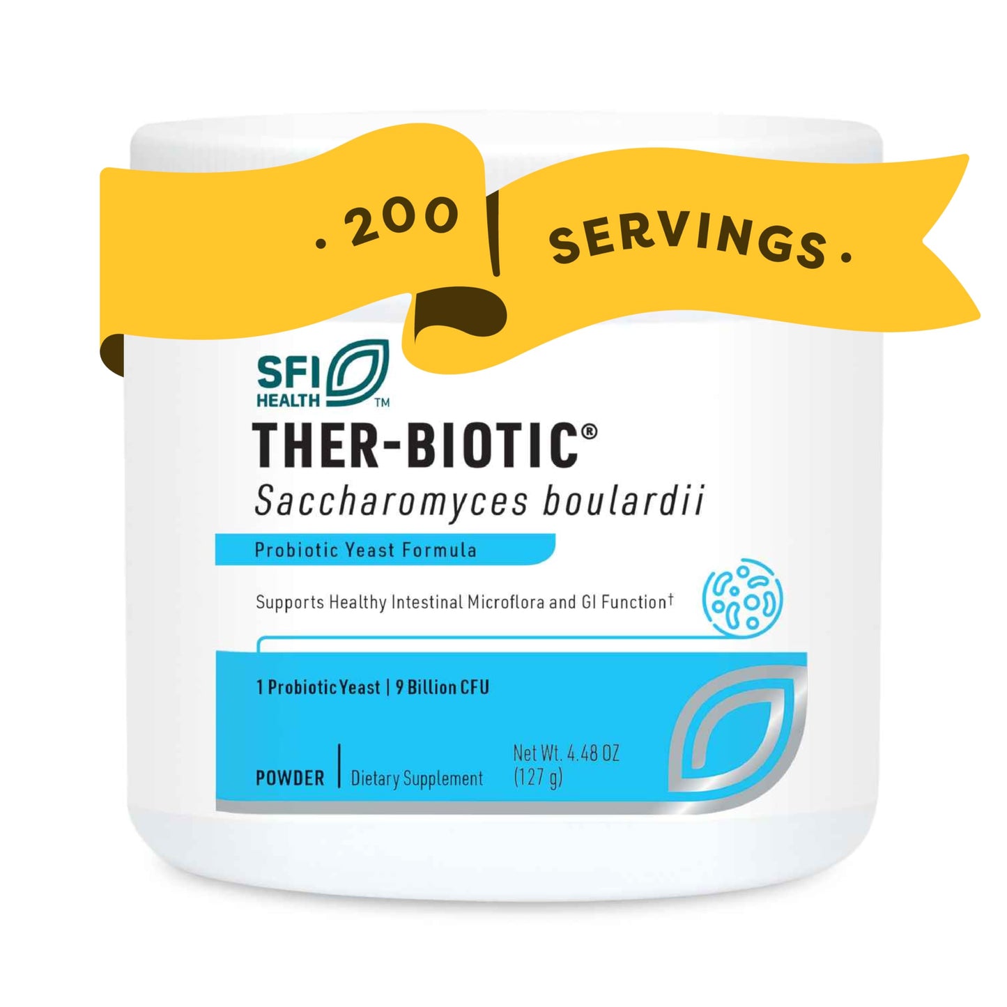 SFI Health Saccharomyces boulardii Powder, 4.48 Ounce