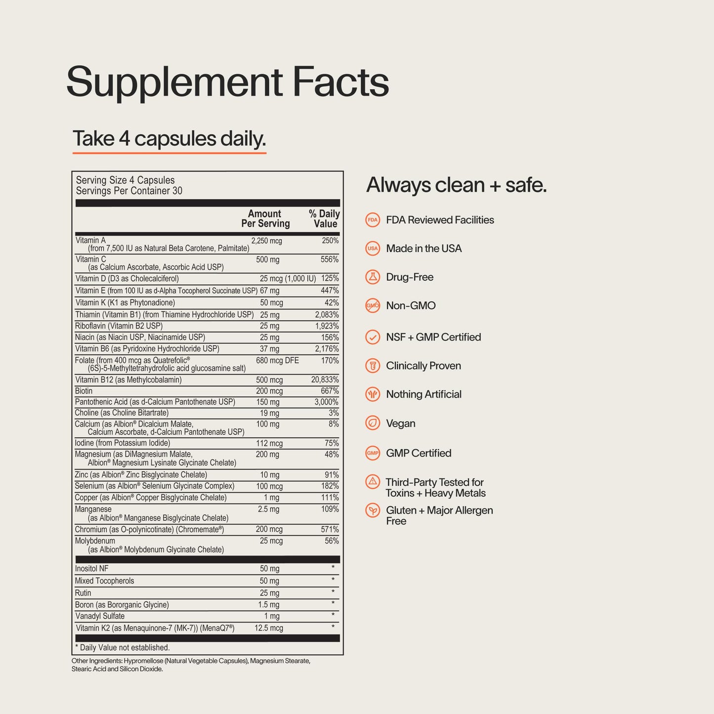 Veracity Selfcare Metabolic Multivitamin for Women Capsule 30 Count