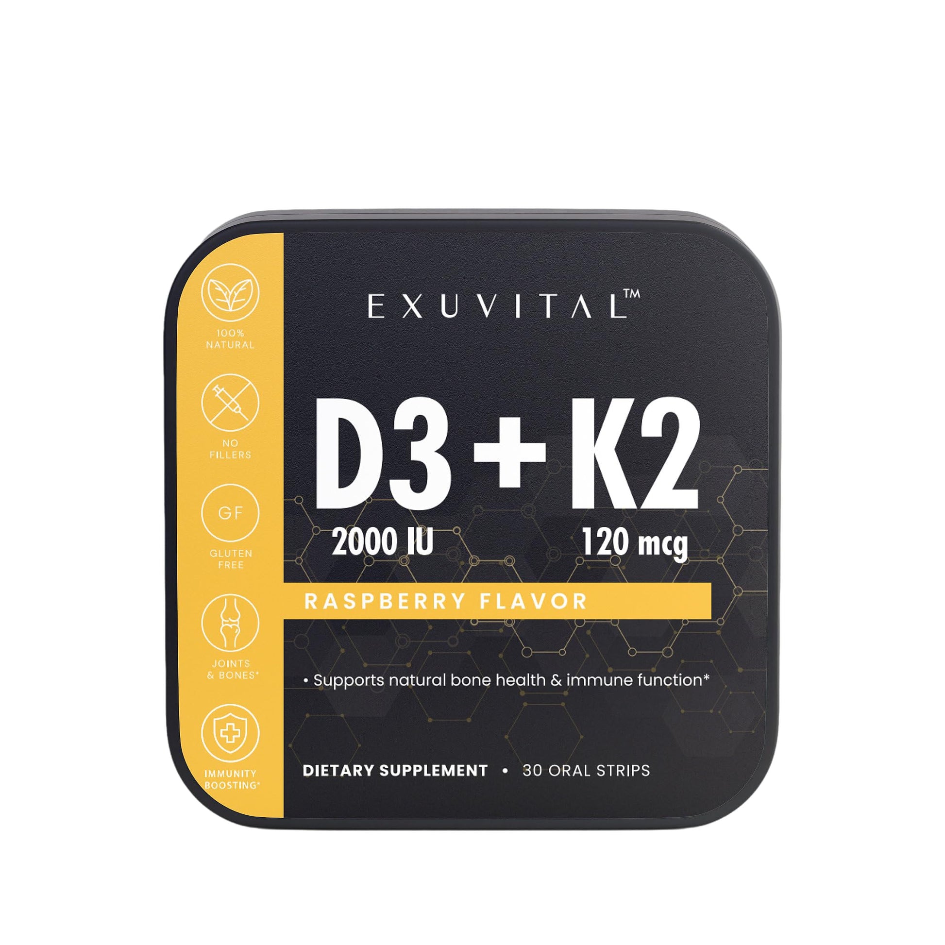 EXUVITAL Vitamin D3 + K2 Capsule 30 Count