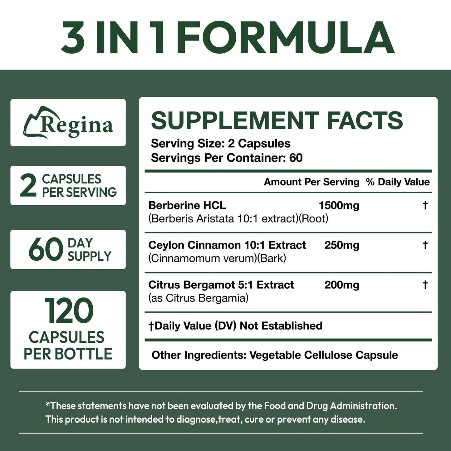 NEOGLI Liposomal Berberine Supplement 1500mg Capsules, 120 Count