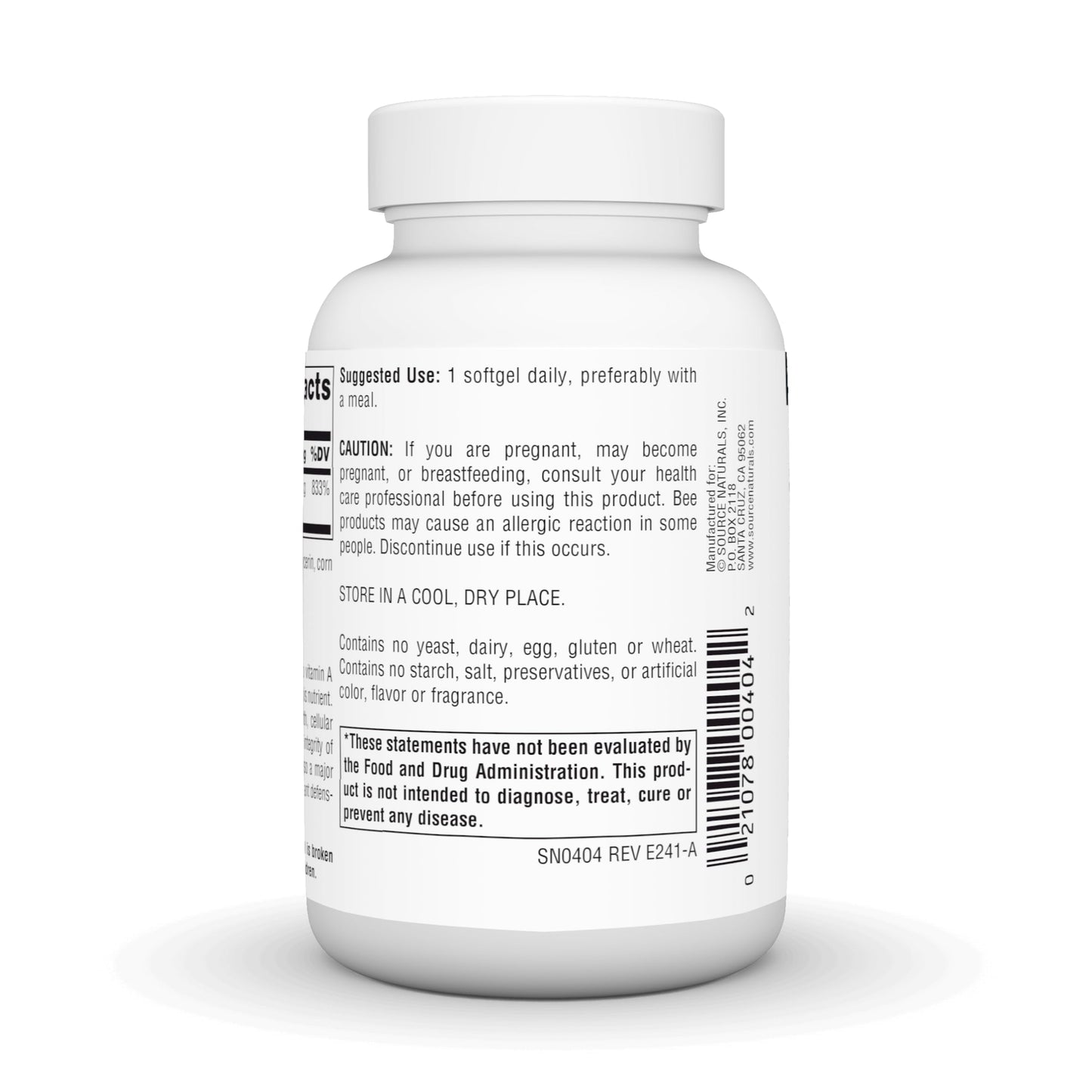 Source Naturals Beta Carotene Softgels 250