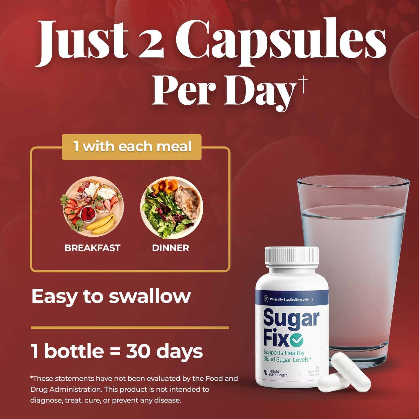 SugarFix Natural Blood Sugar Support Supplement 60 Capsules