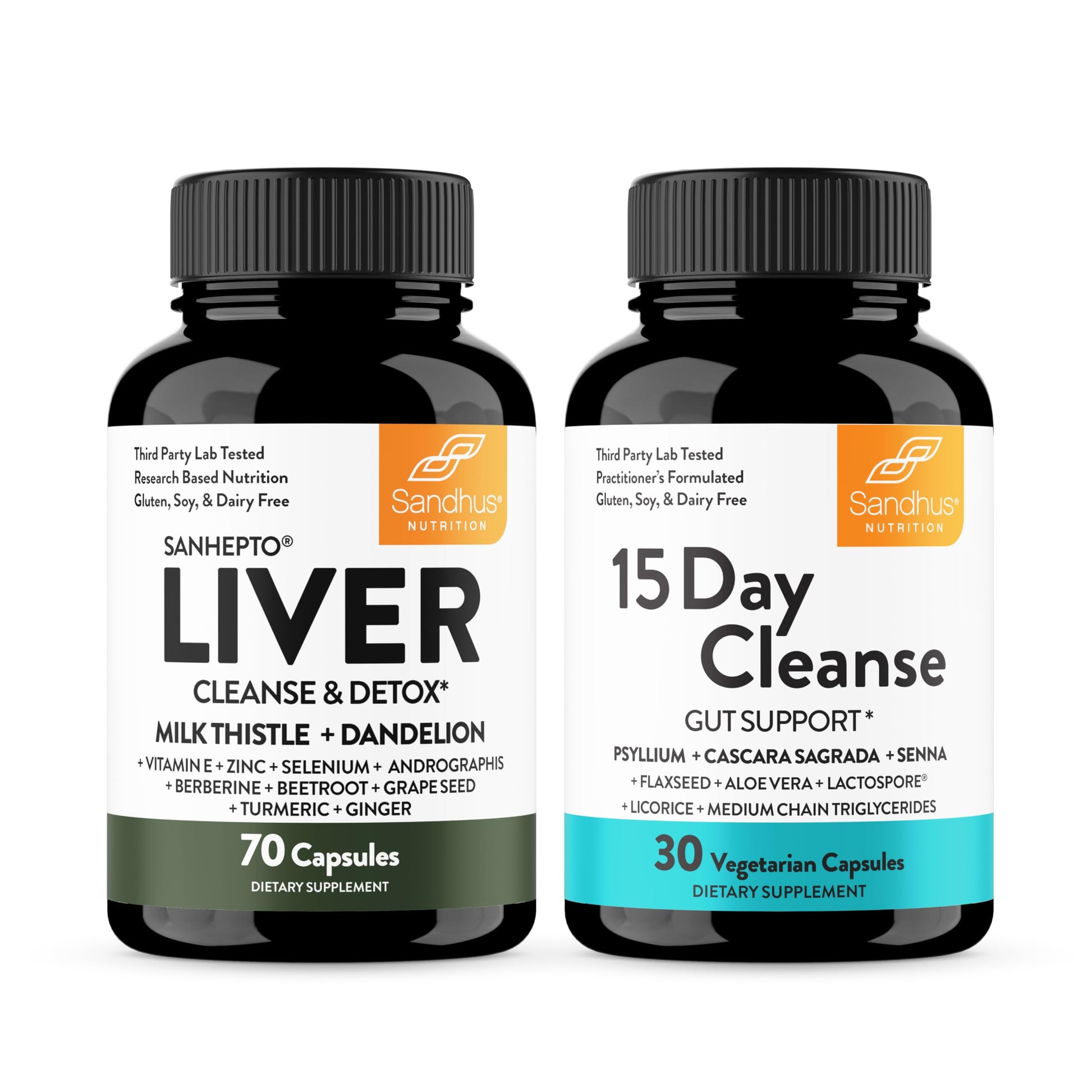 Sandhu's Liver Cleanse Detox & 15 Day Gut Cleanse Support Capsule 100 Count