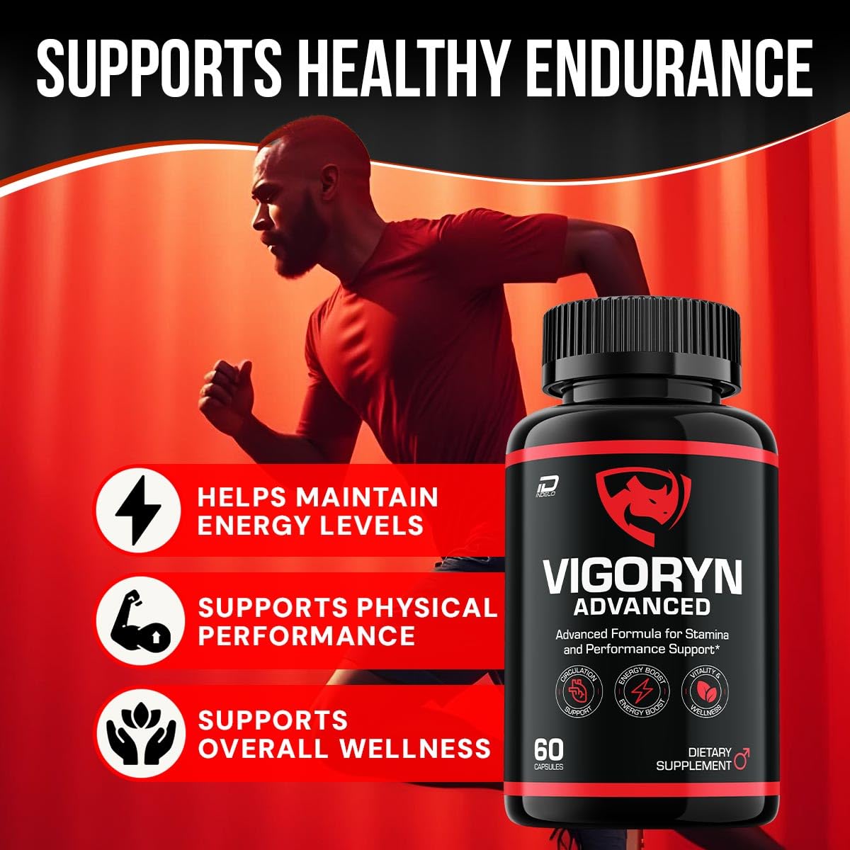 Indelo Vigoryn Advanced Formula Supplement 120 Capsules