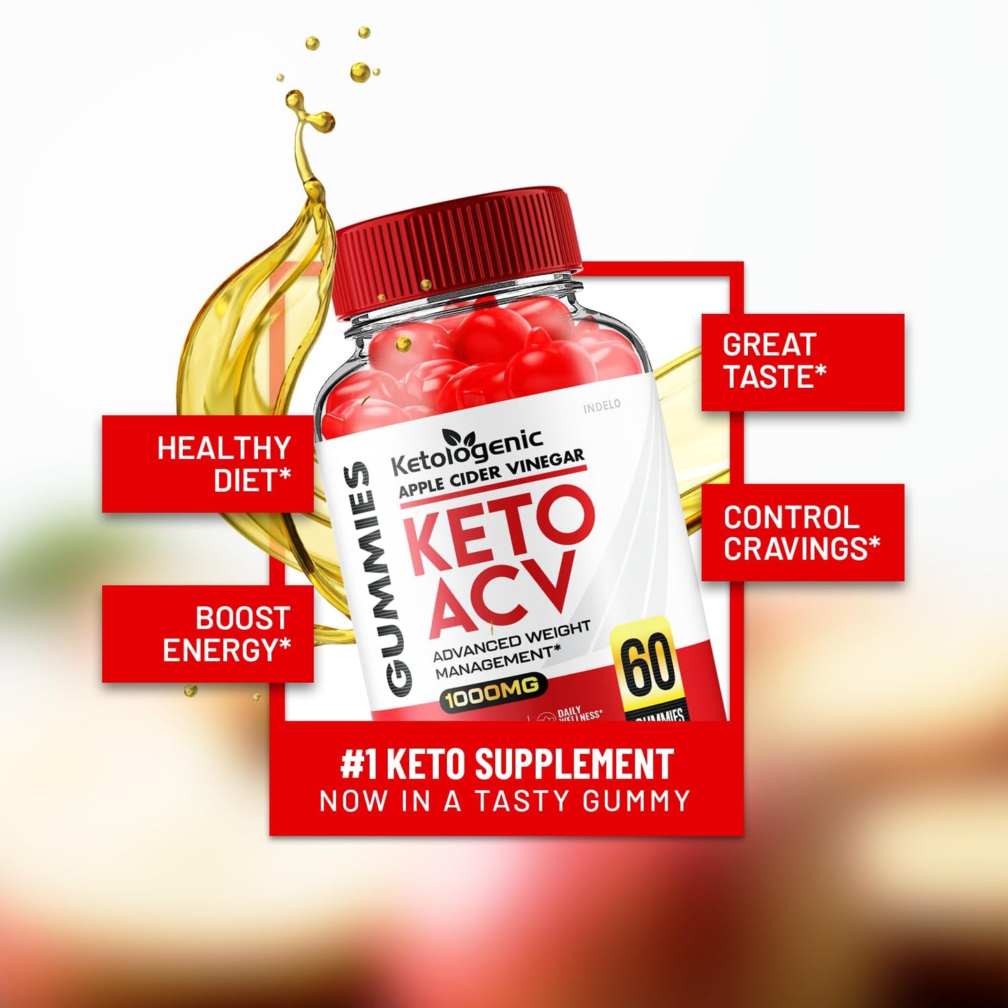 Indelo Ketologenic Keto ACV Gummies 300 Gummies