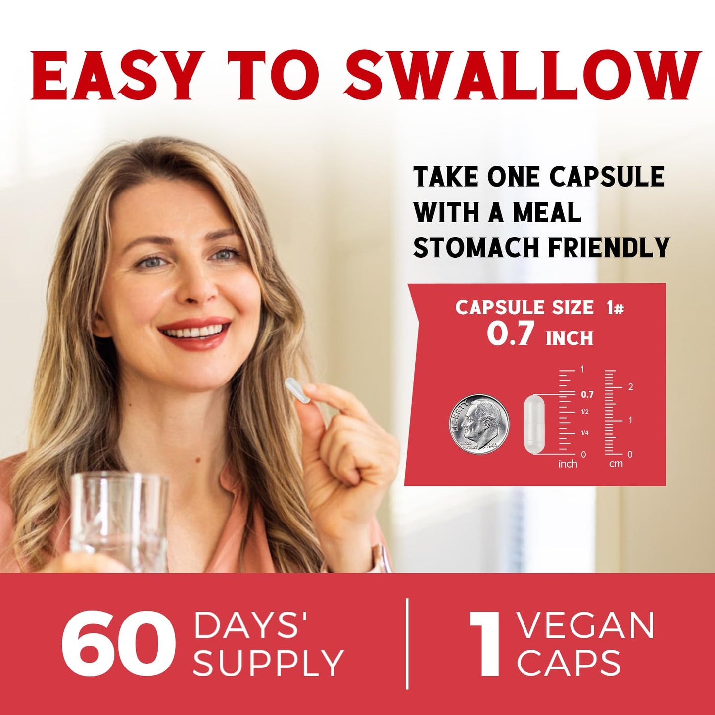 Vitalibre Iron Supplement for Women & Men, 60 Vegan Capsules & Vitamin B12 Sublingual 5000 mcg, 90 Fast Dissolve Mini Tablets 150