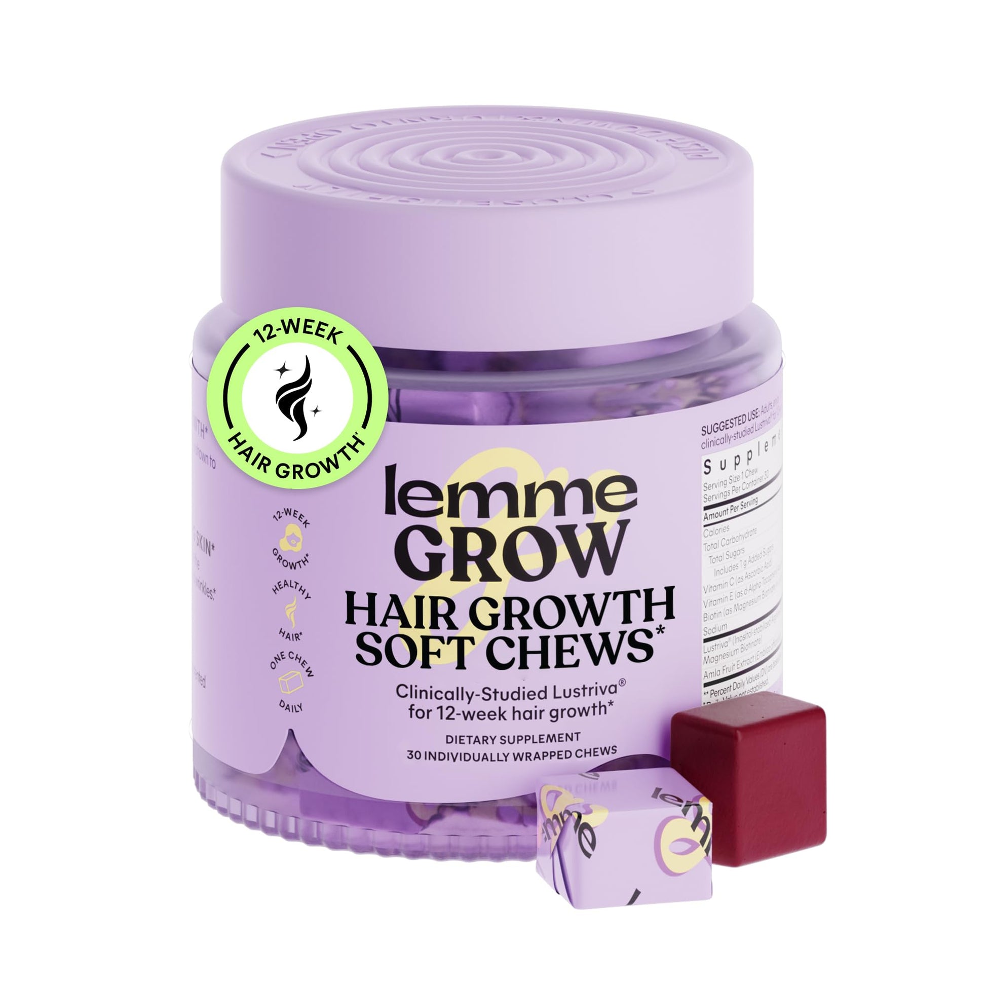 Lemme Grow Hair Growth Booster Chewable 30 Count