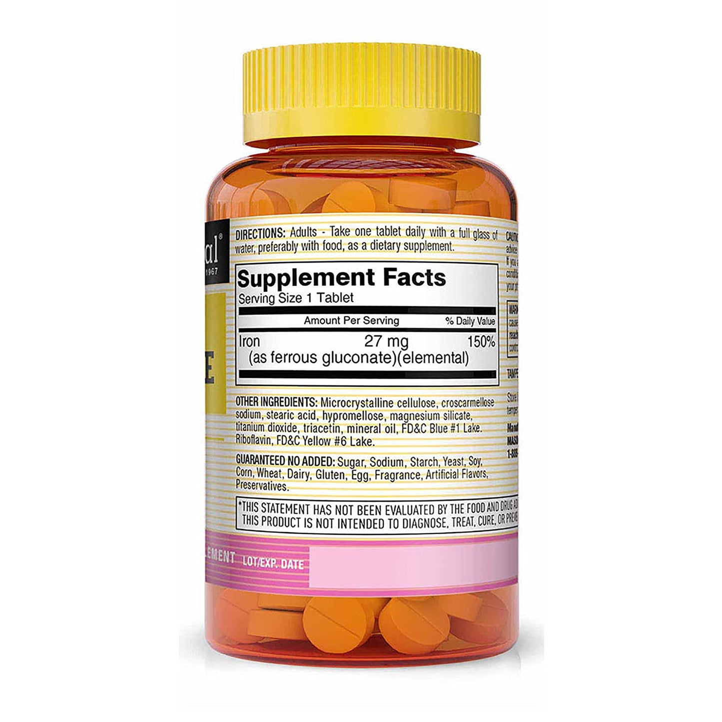 Mason Natural Ferrous Gluconate Tablets, 100 Count