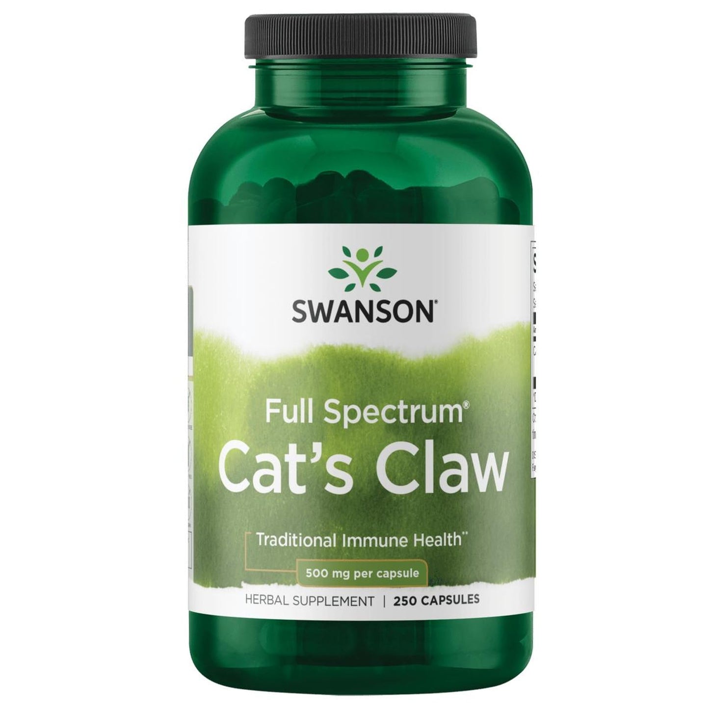 Swanson Cat's Claw Full Spectrum 500 mg Capsules, 250 Count