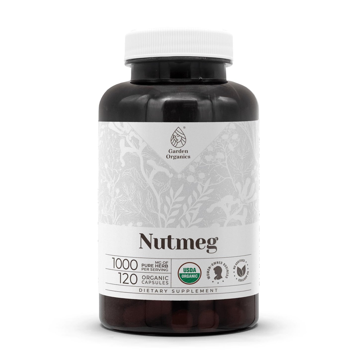 Garden Organics Nutmeg Capsules 120 Count