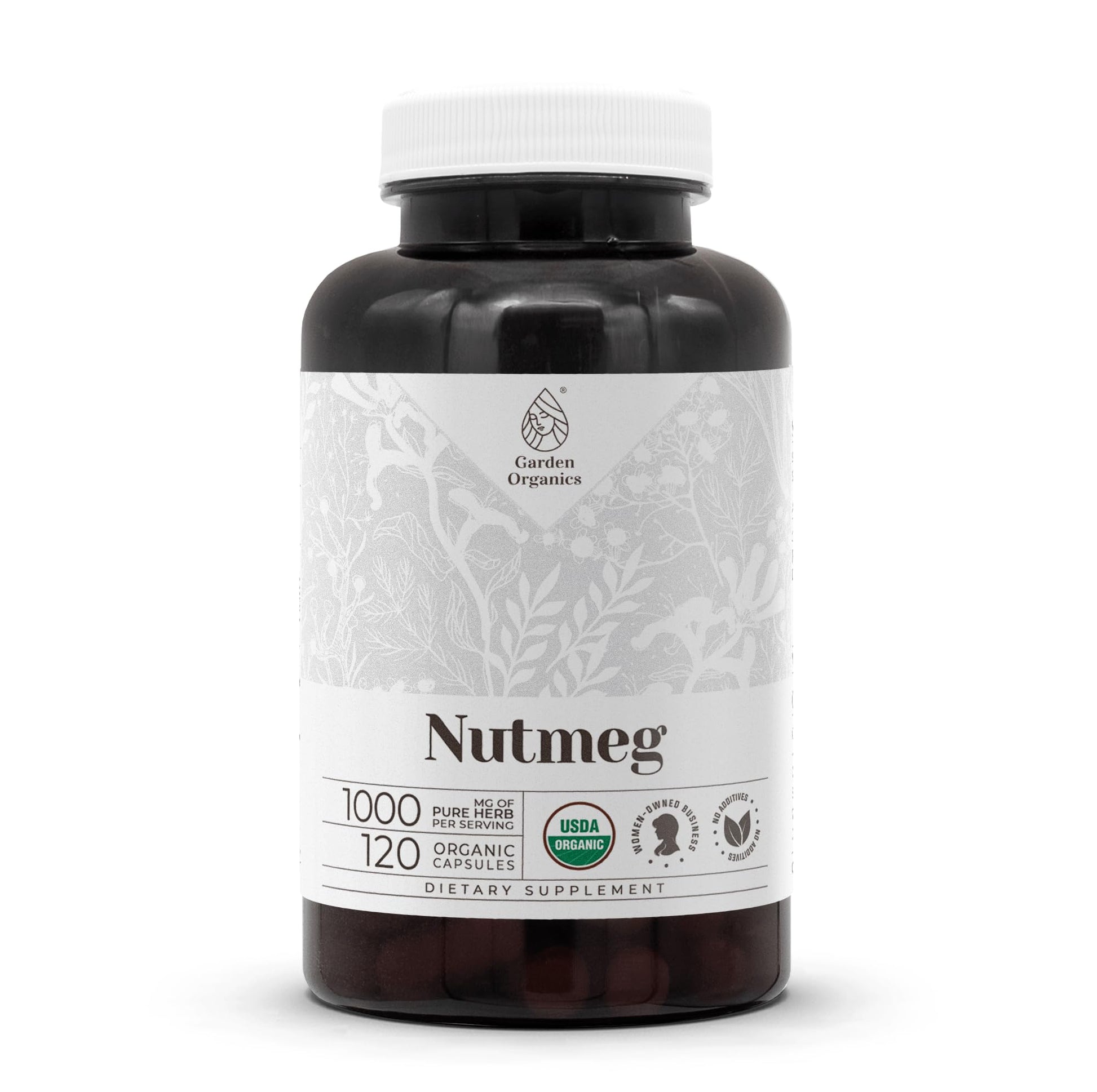 Garden Organics Nutmeg Capsules 120 Count