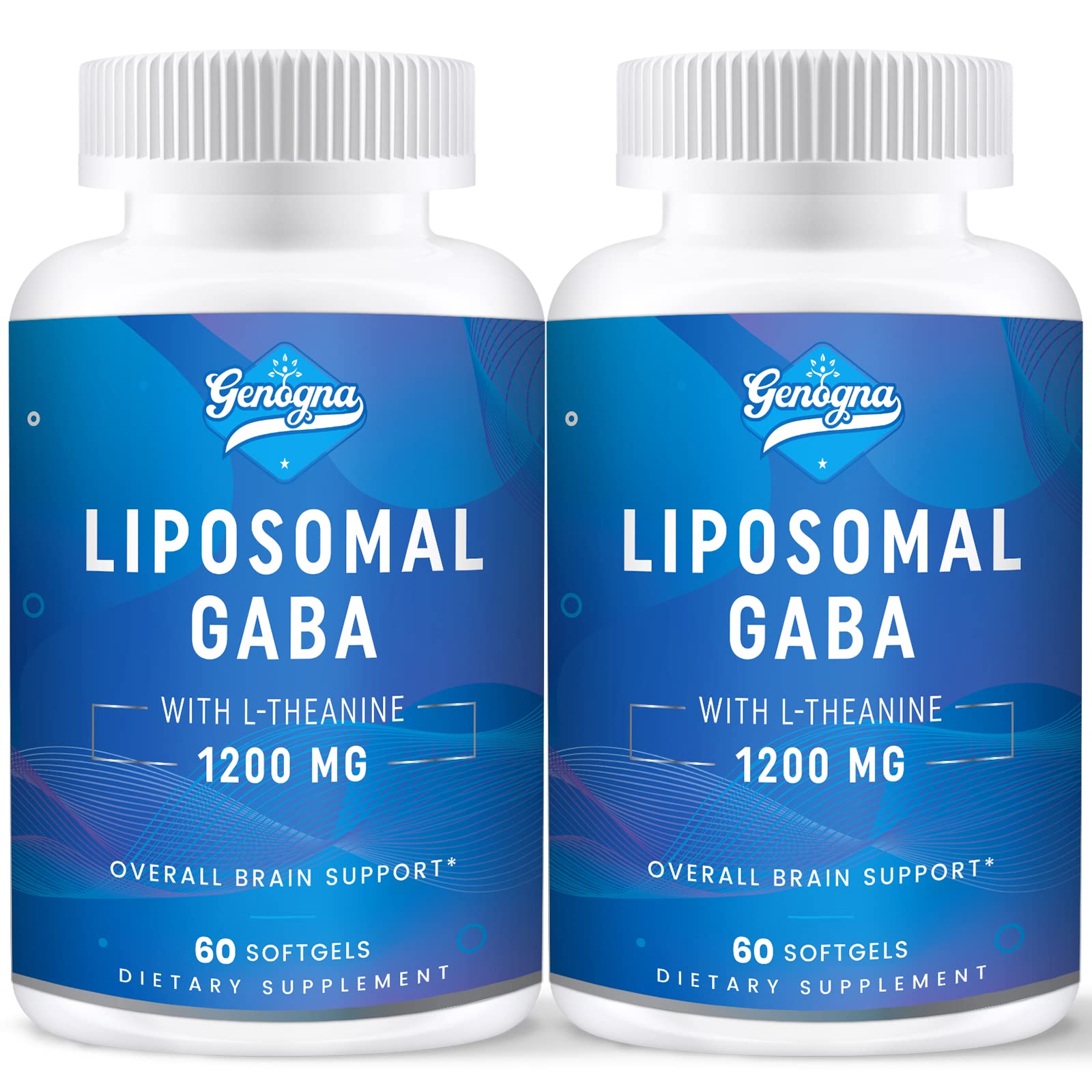 Genogna Liposomal GABA with L-Theanine 1200mg Softgels 120 Count