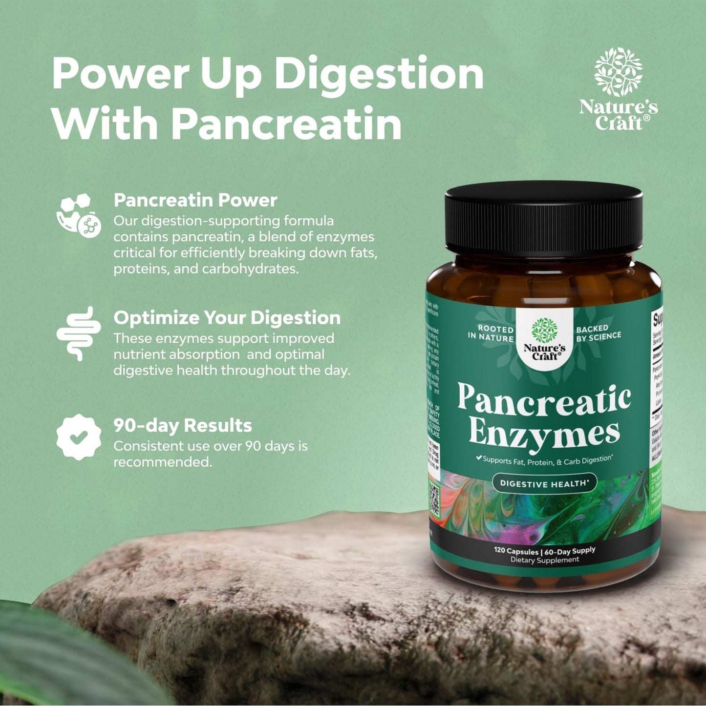 Natures Craft Pancreatin Digestive Enzymes Capsule 120