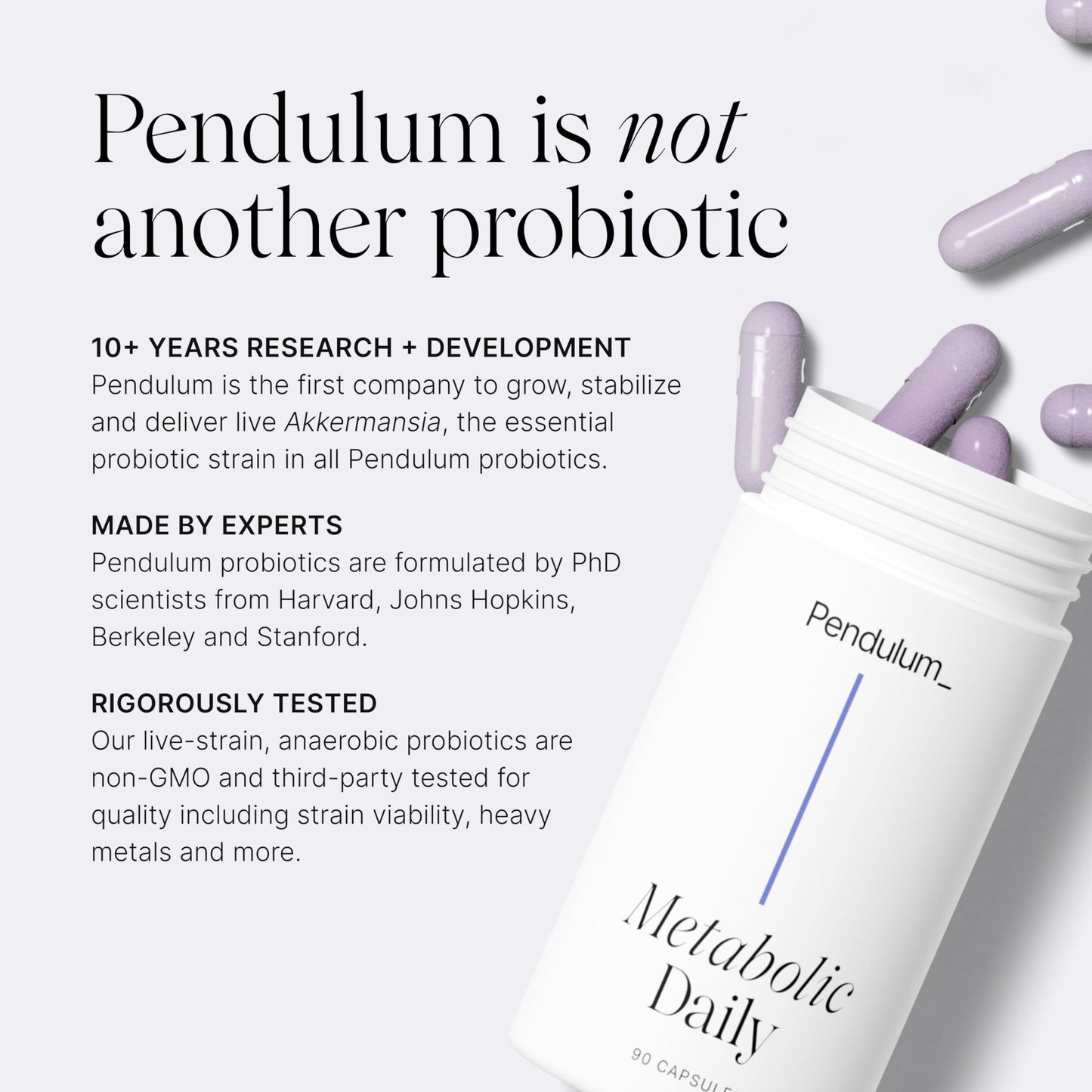 Pendulum Metabolic Daily with Akkermansia Capsule, 90 Count