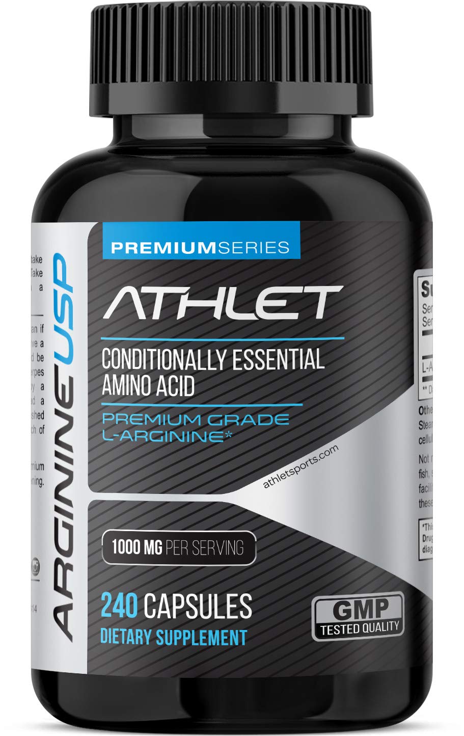 Athlet L-Arginine 1000 mg Capsules 240 Count