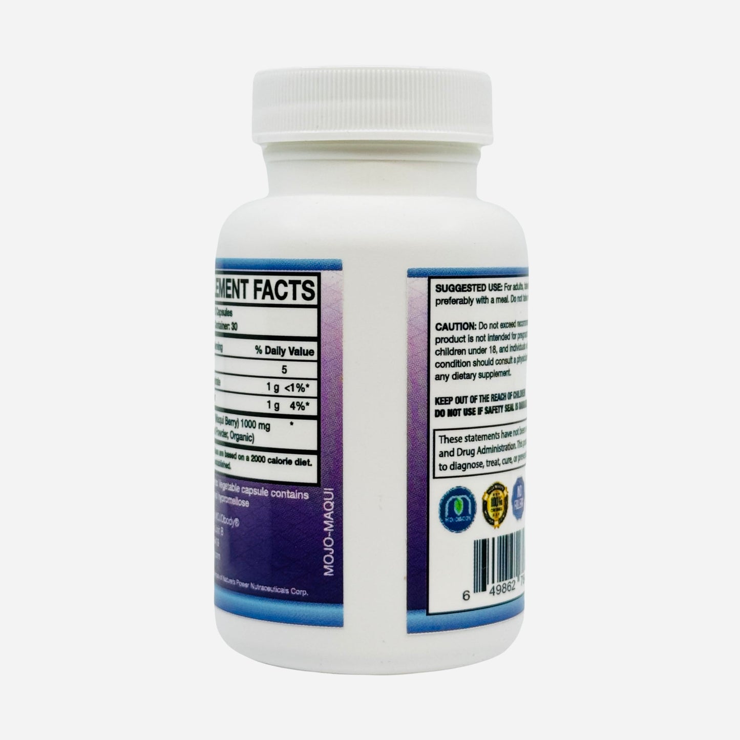 MOJObody Maqui Berry Capsules, 1000mg per Serving, 60 Veggie Capsules