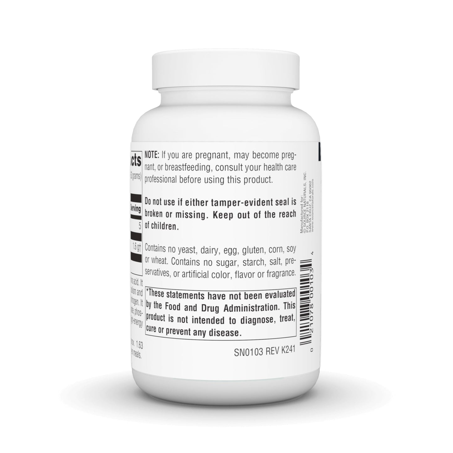 Source Naturals L-Arginine Free Form Supports Muscle Metabolism Powder 3.53 Ounce