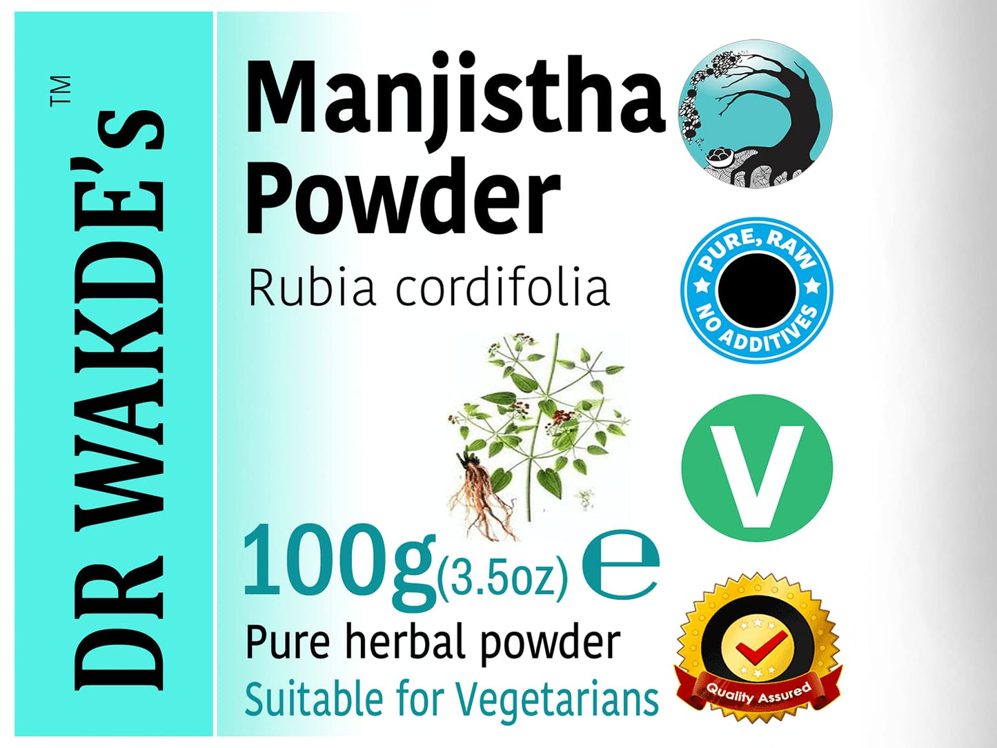 DR WAKDE'S Manjistha Powder 3.53 Ounce Pack of 1