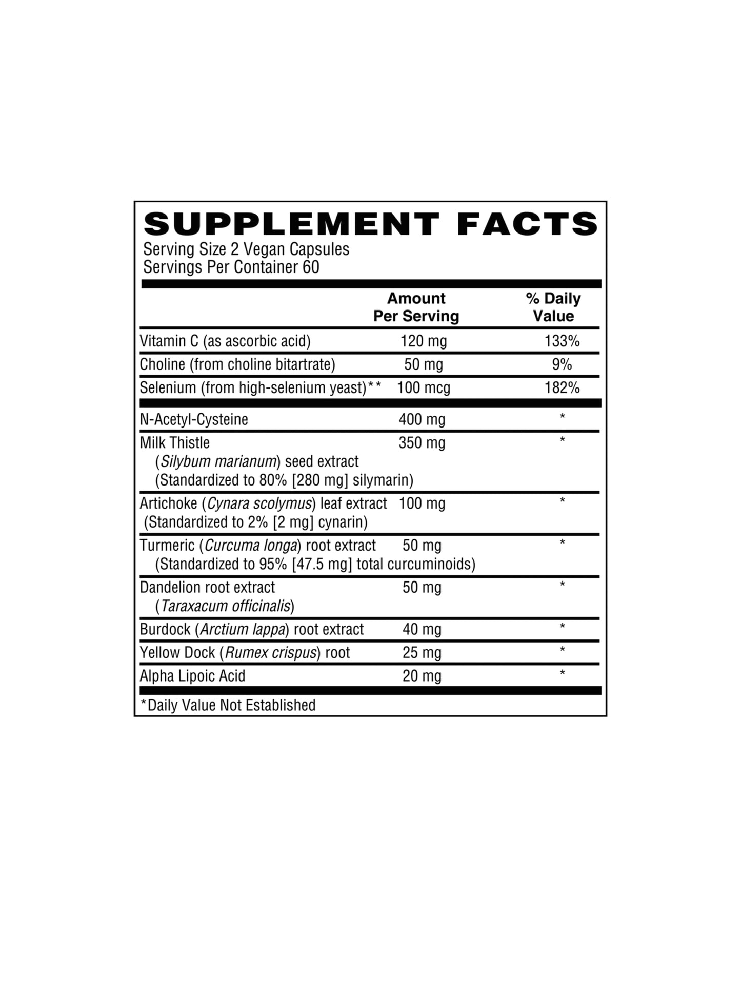 DYMA Liver Supplement with Milk Thistle & NAC Capsule, 1 Count