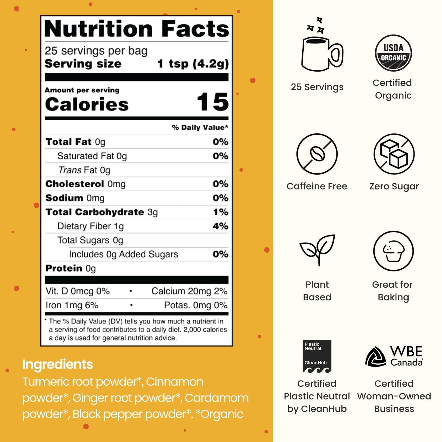 Blume Turmeric Superfood Latte - Sugar Free Golden Milk Powder 4.4