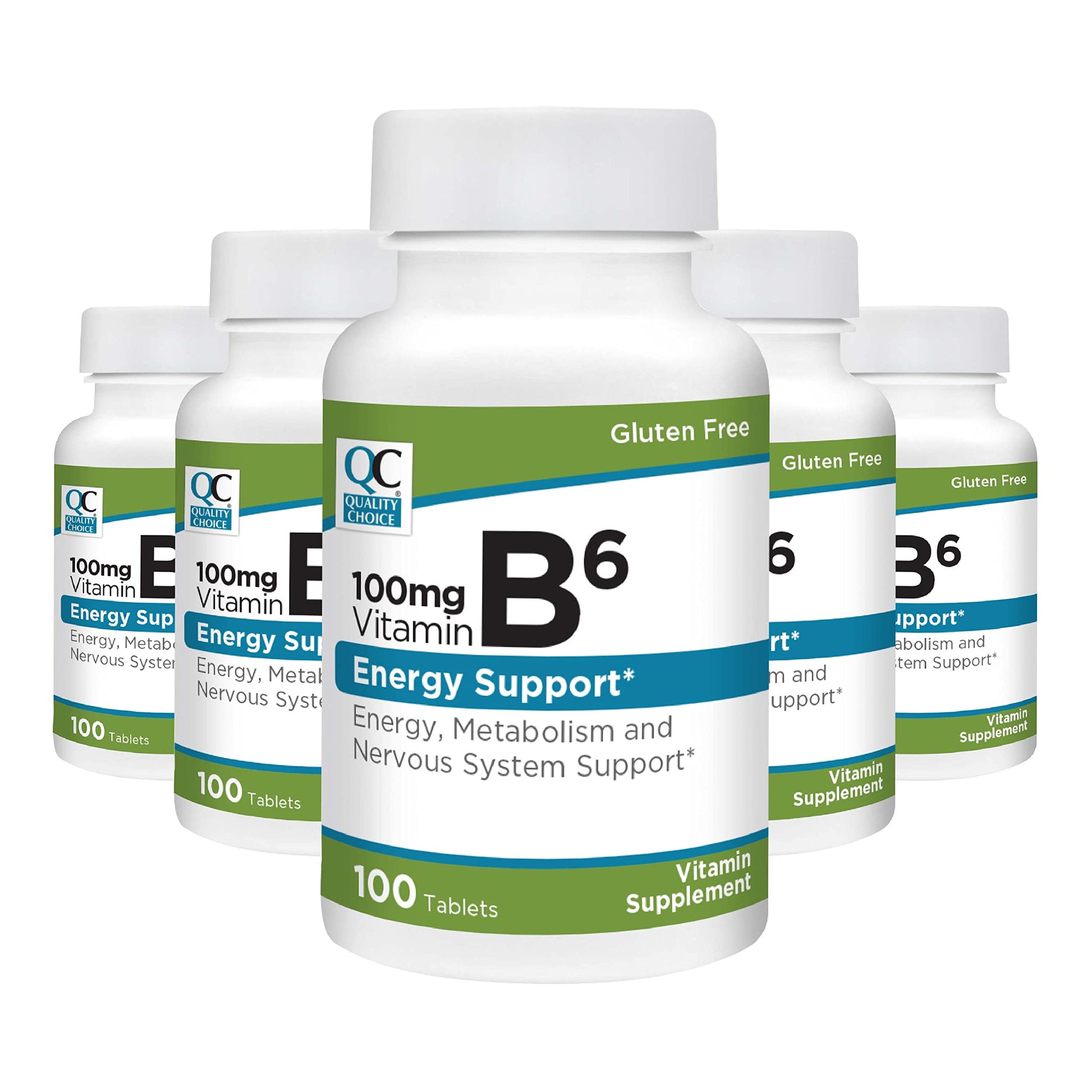 Quality Choice Vitamin B6 100 mg Tablets, 500 Tablets