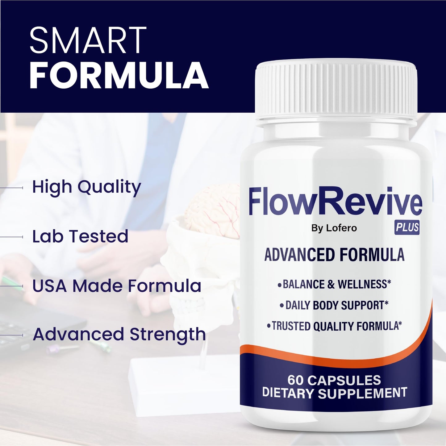 Lofero Flow Revive Prostate Support Capsules, 180 Count