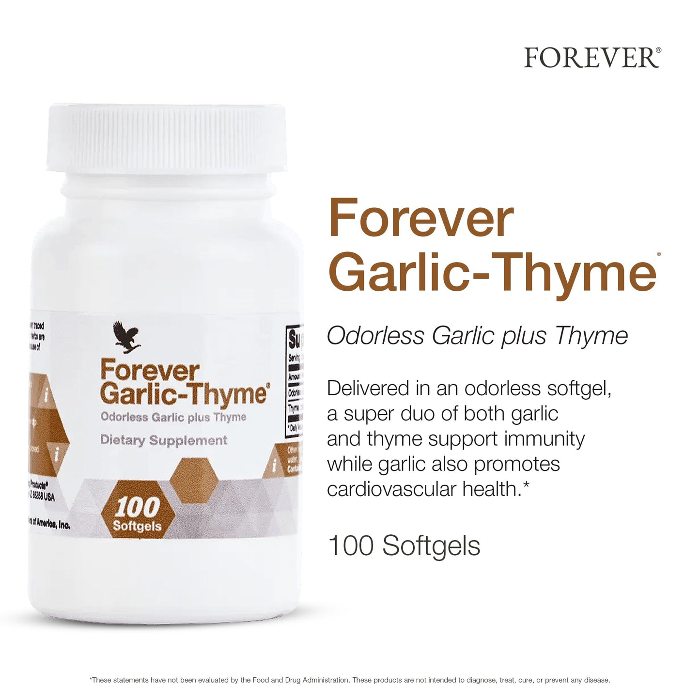 Forever Living Products Forever Garlic-Thyme Softgel Capsules 100