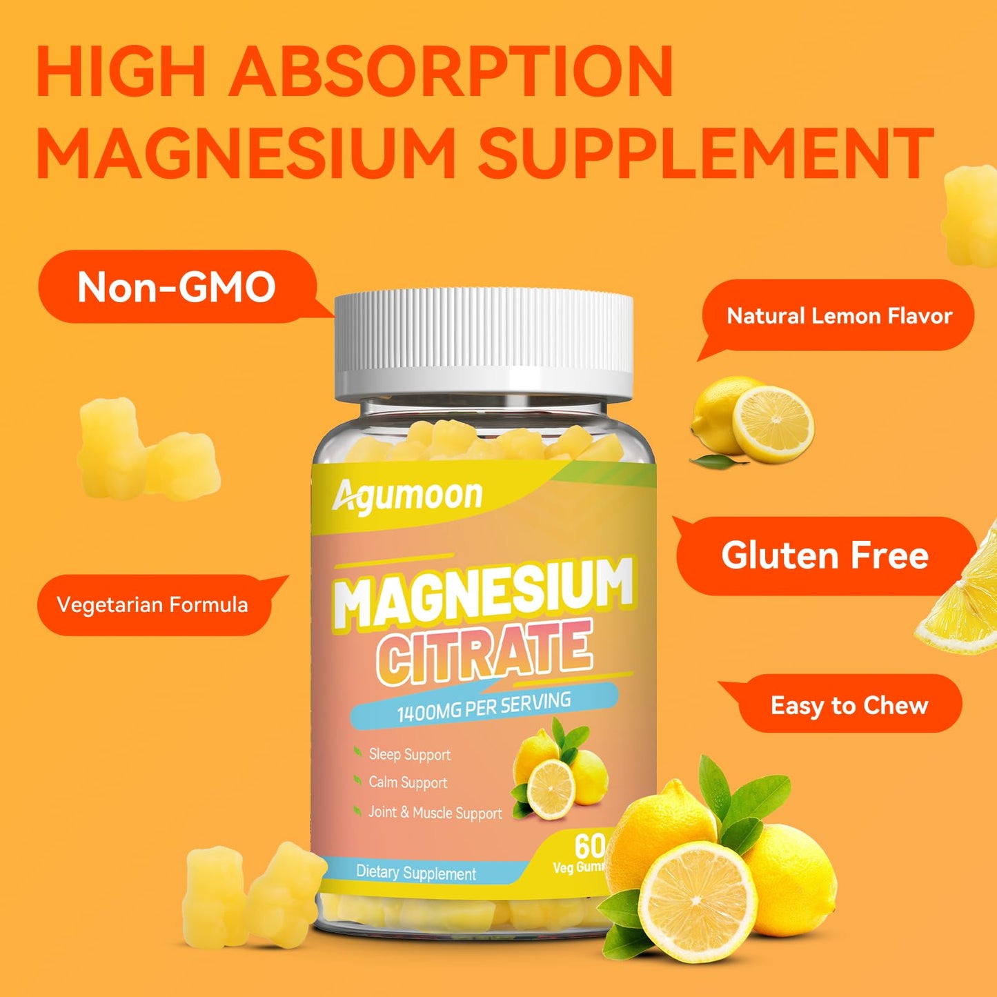 Agumoon Magnesium Citrate 120 Gummies