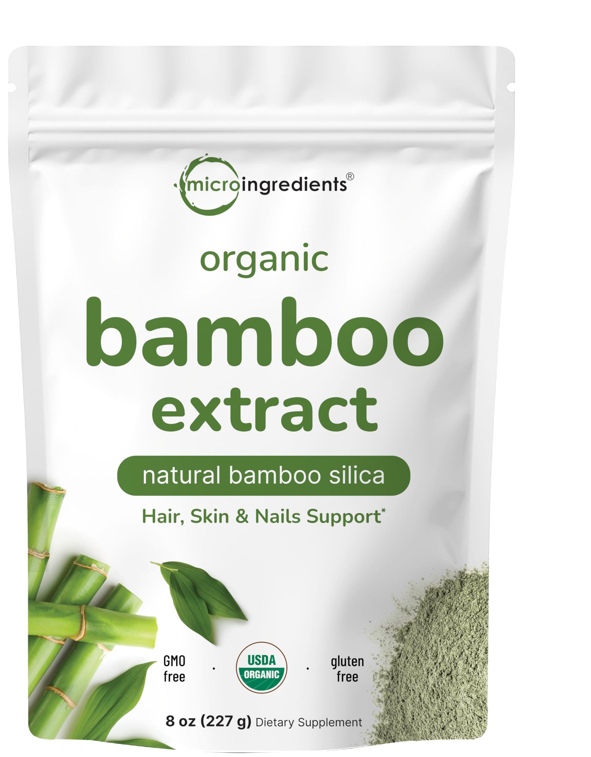Micro Ingredients Organic Bamboo Extract Powder, 8 oz