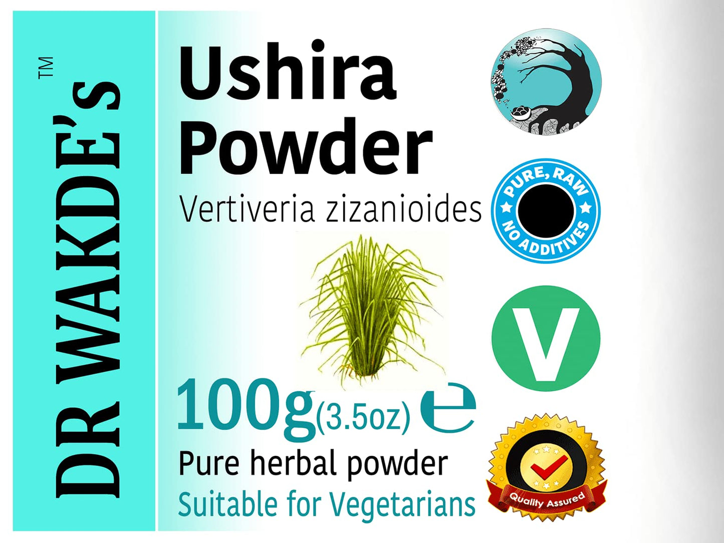 DR WAKDE'S Ushira Powder (Vetiver | Vetiveria zizanioides) 3.53 Ounce