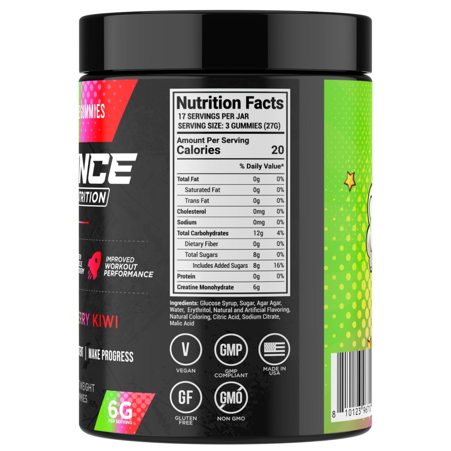 Bounce Pro Creatine Monohydrate Gummies, 51 Count (Pack of 1)