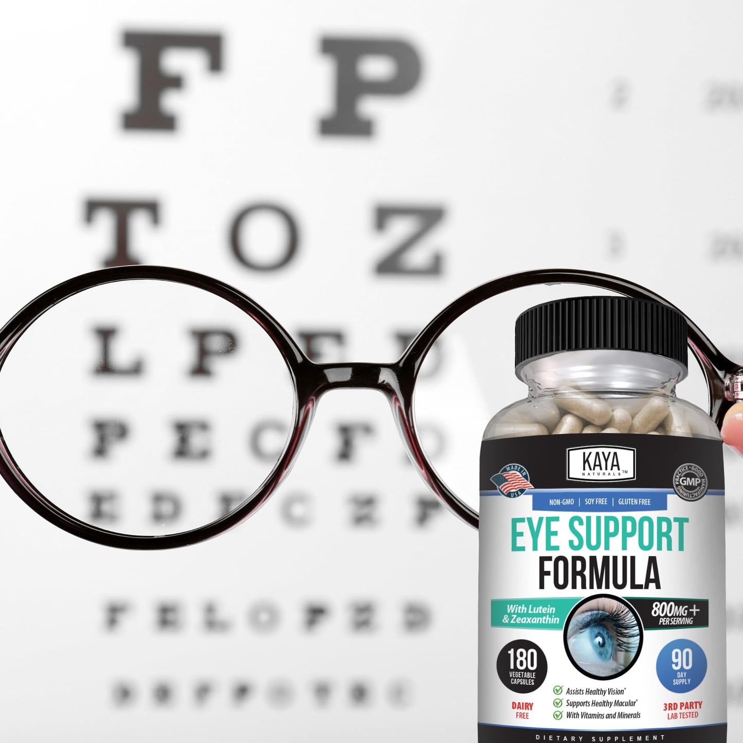 Kaya Naturals Eye Health Supplement Capsule 180 Count