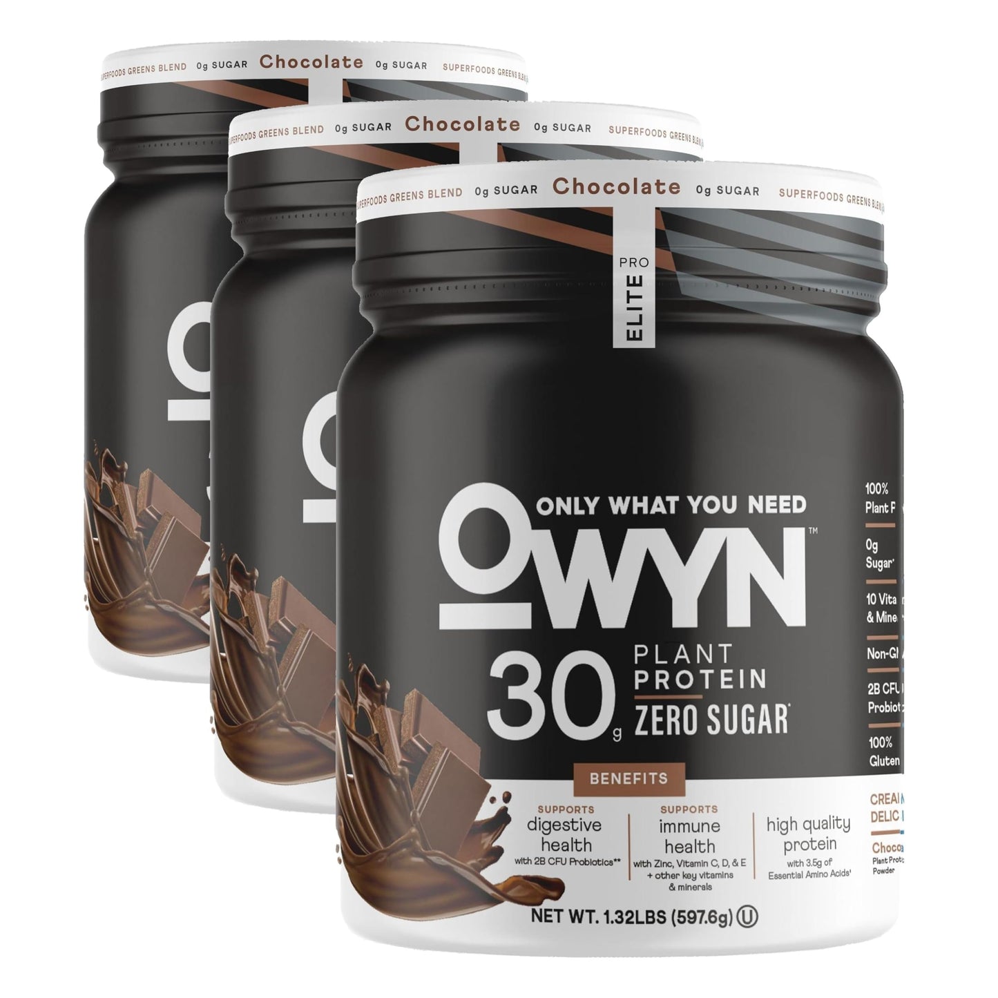 OWYN Only What You Need Pro Elite High Protein Powder Pack of 3