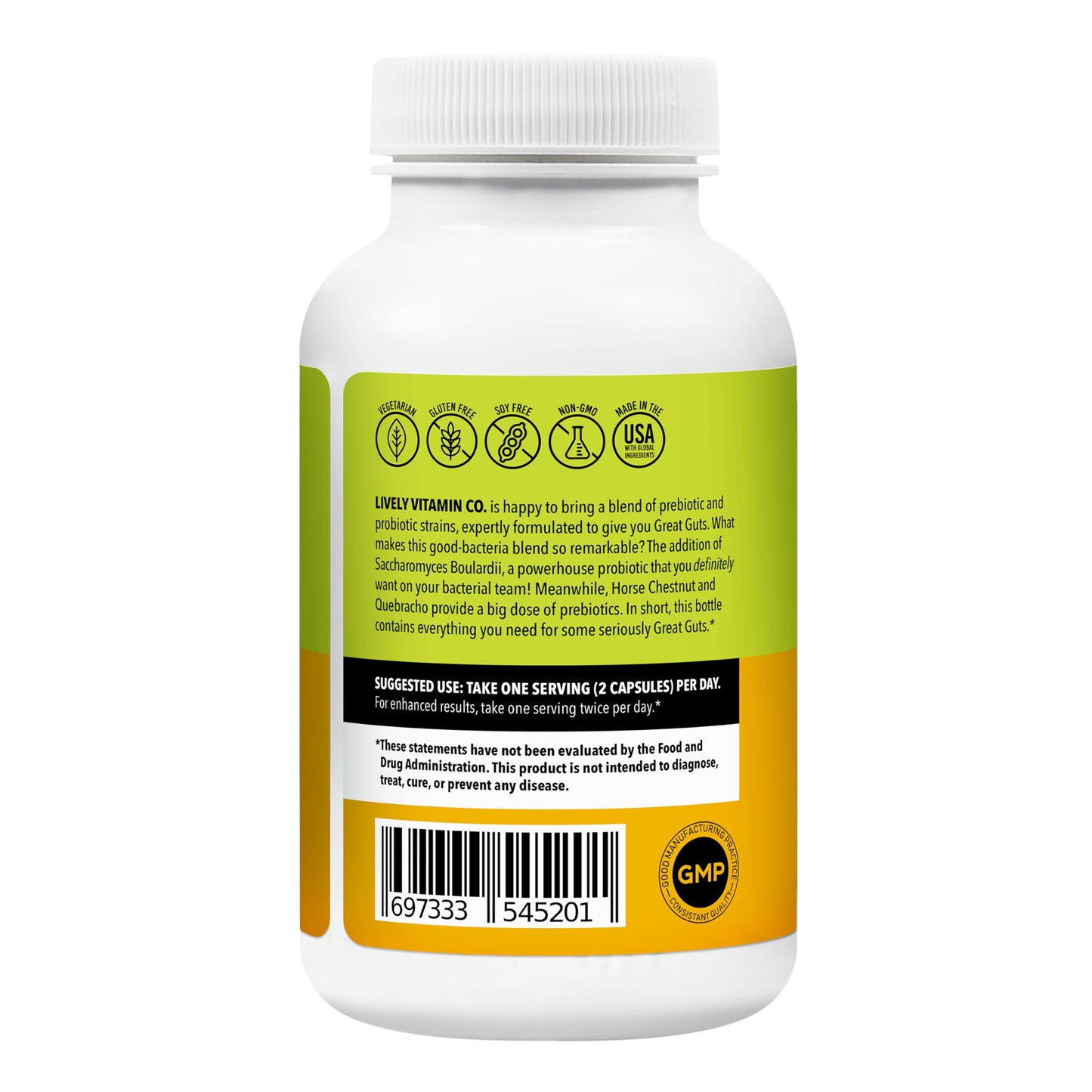 LIVELY VITAMIN CO Great Guts Probiotic Capsule 60 Capsules