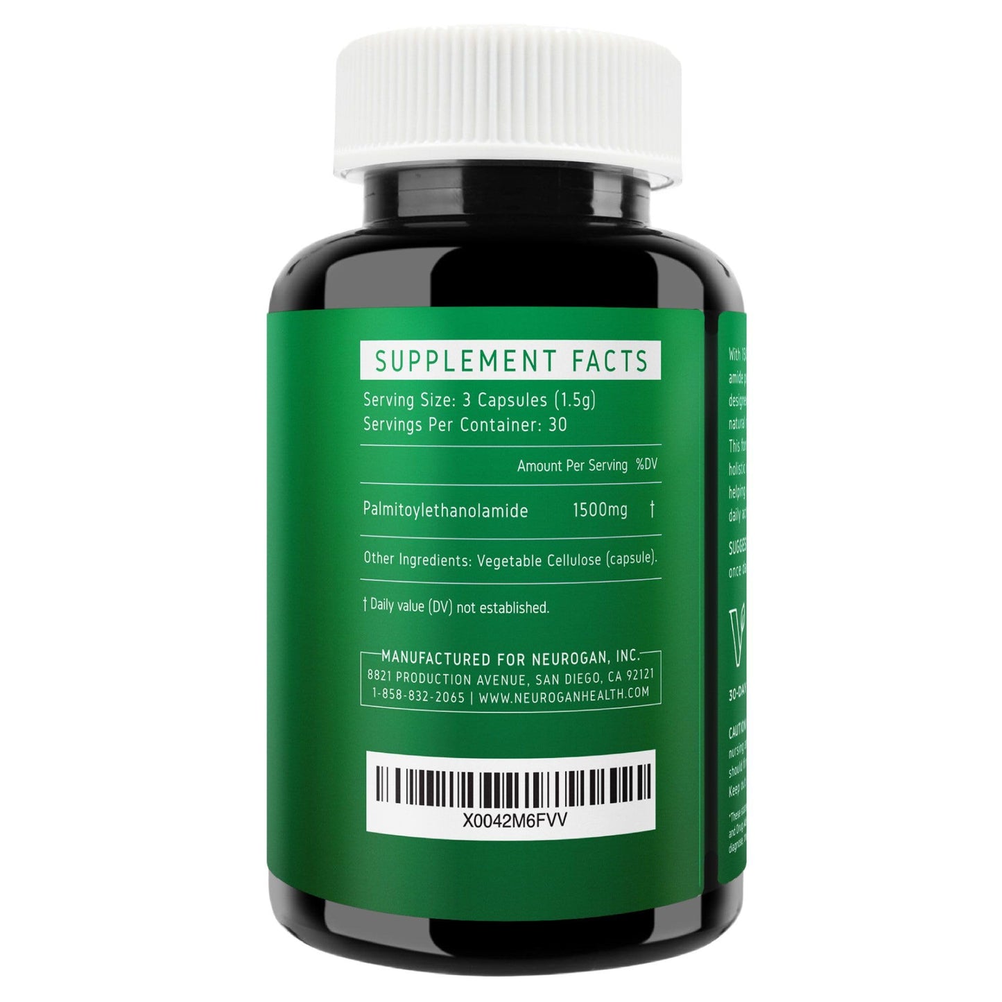 Neurogan Ultra Micronized Palmitoylethanolamide (Pea) Supplement, 90 Capsules