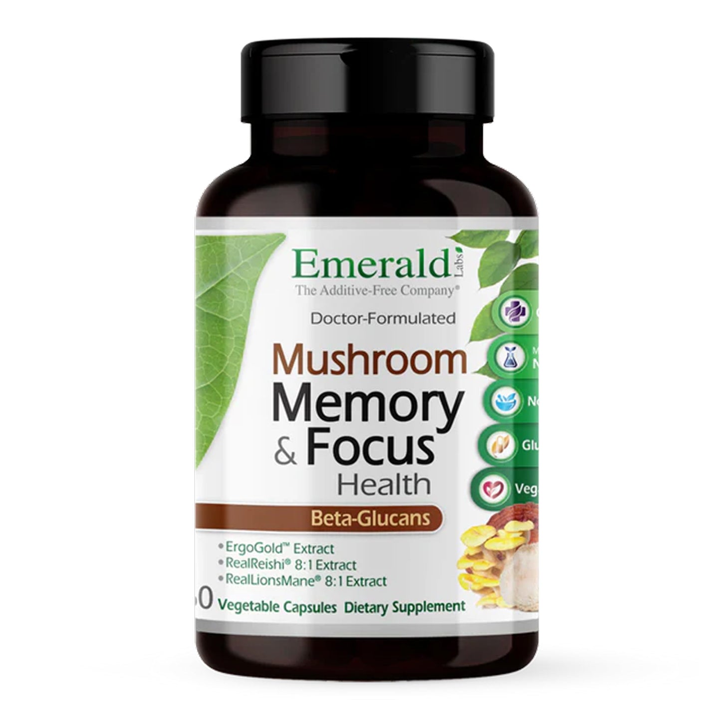 EMERALD LABS Mushroom Memory & Focus Health Capsule 60