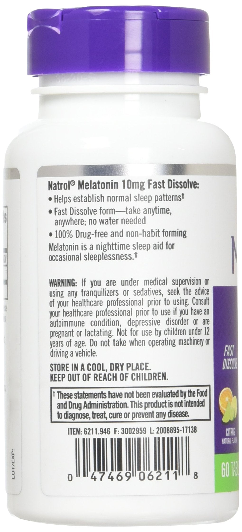 Natrol Melatonin 10mg Capsule 60 Count