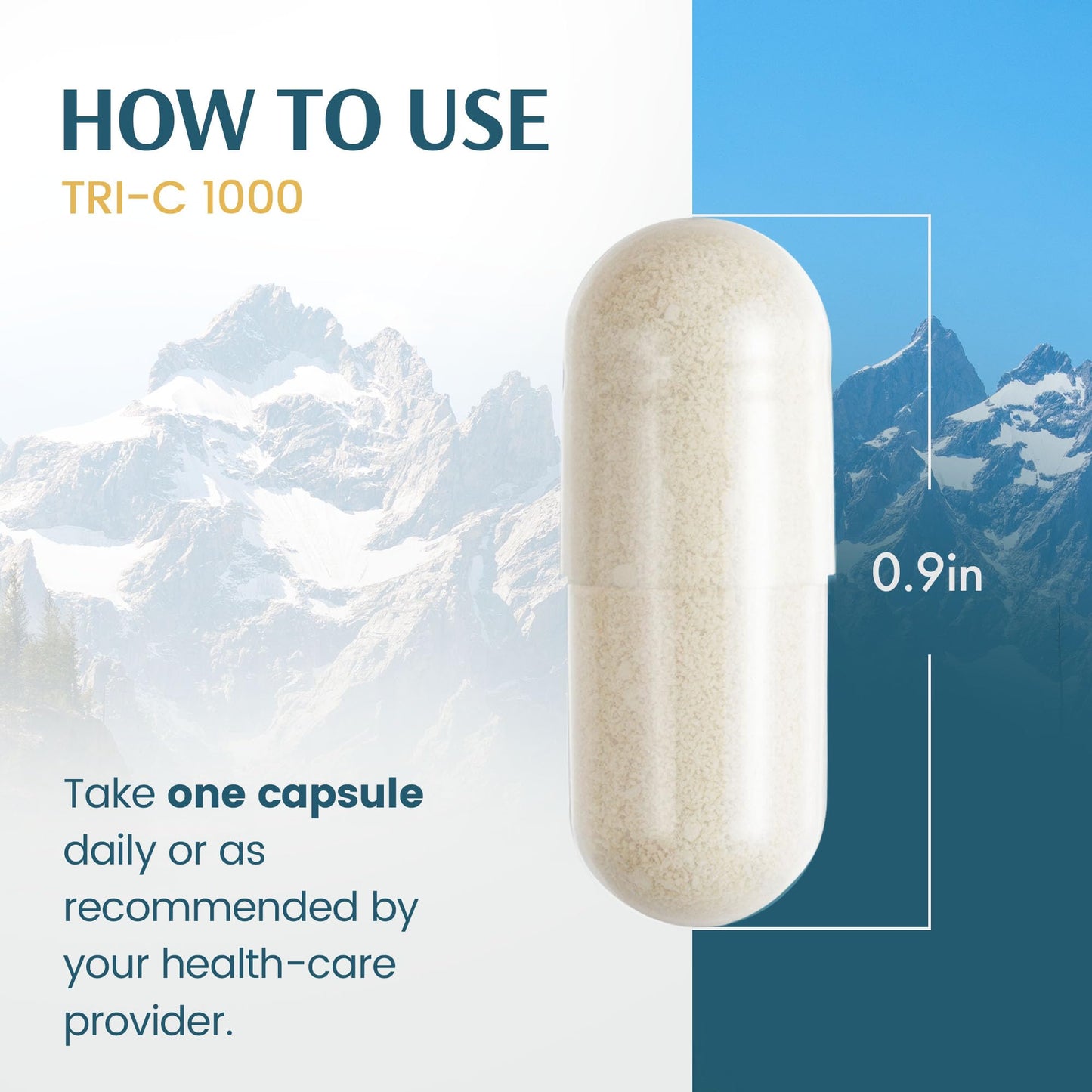 Vykee Nutrition Tri-C 1000 Triple-Source Vitamin C Complex Capsule, 120 Count
