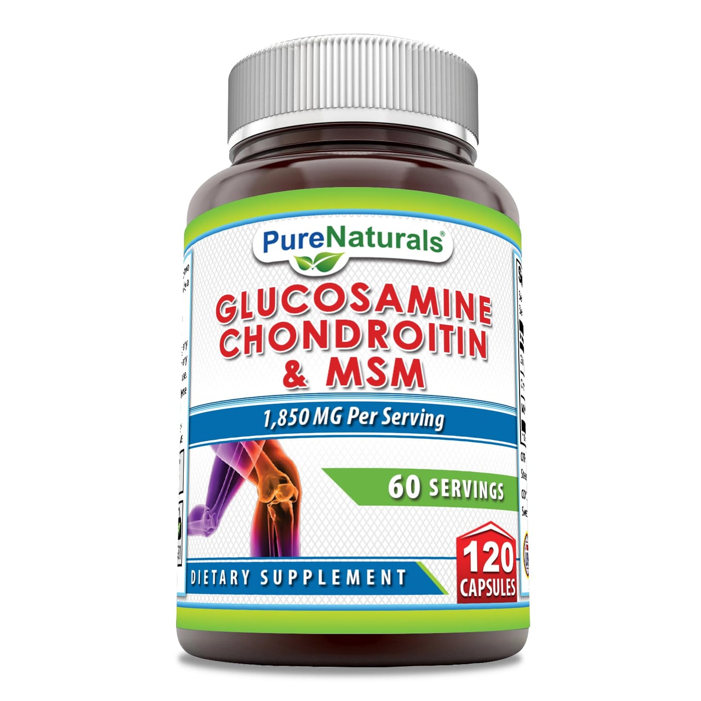 Pure Naturals Glucosamine Chondroitin & MSM Supplement, 120 Capsules