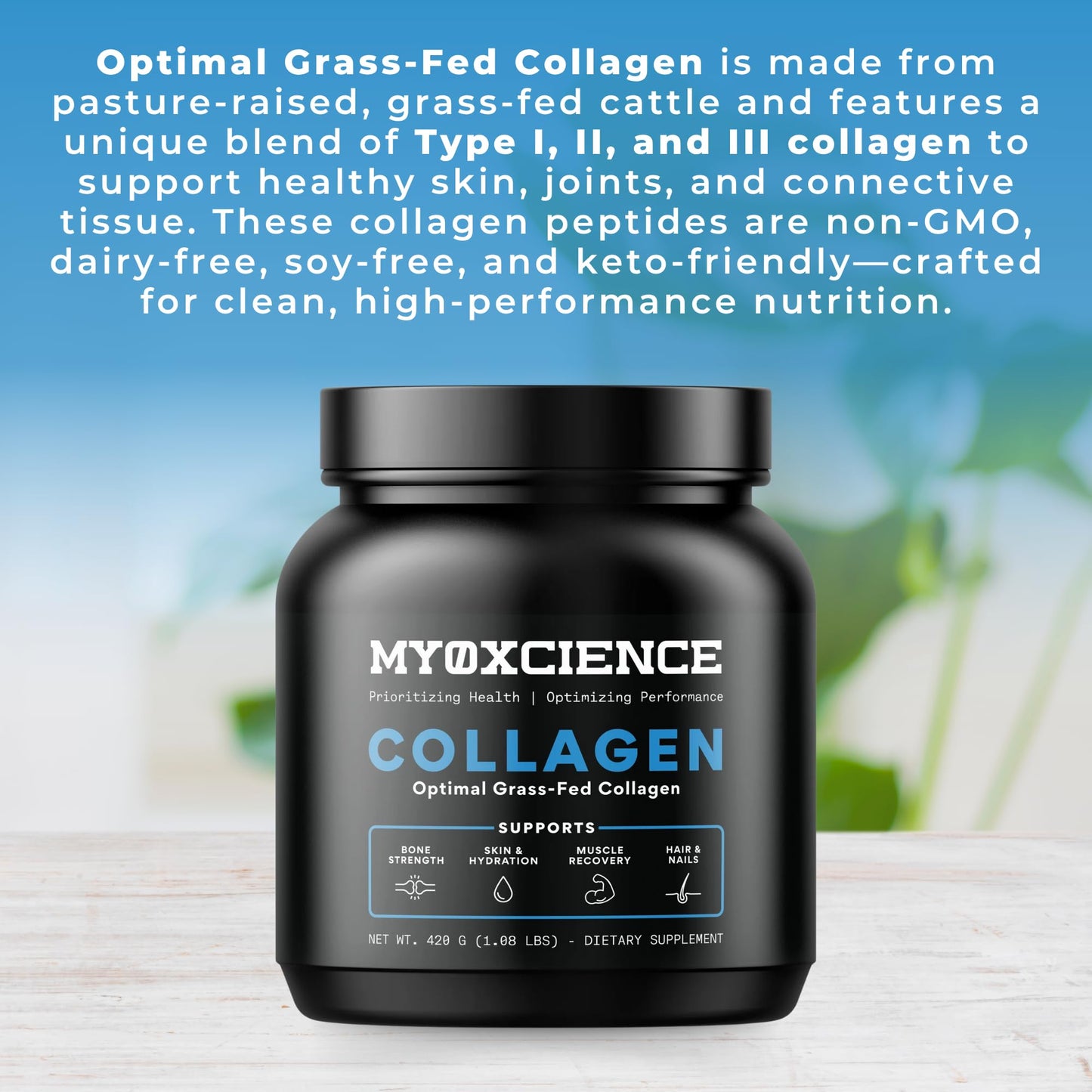 MYOXCIENCE Optimal Grass-Fed Collagen Capsule, 13.75 Capsules